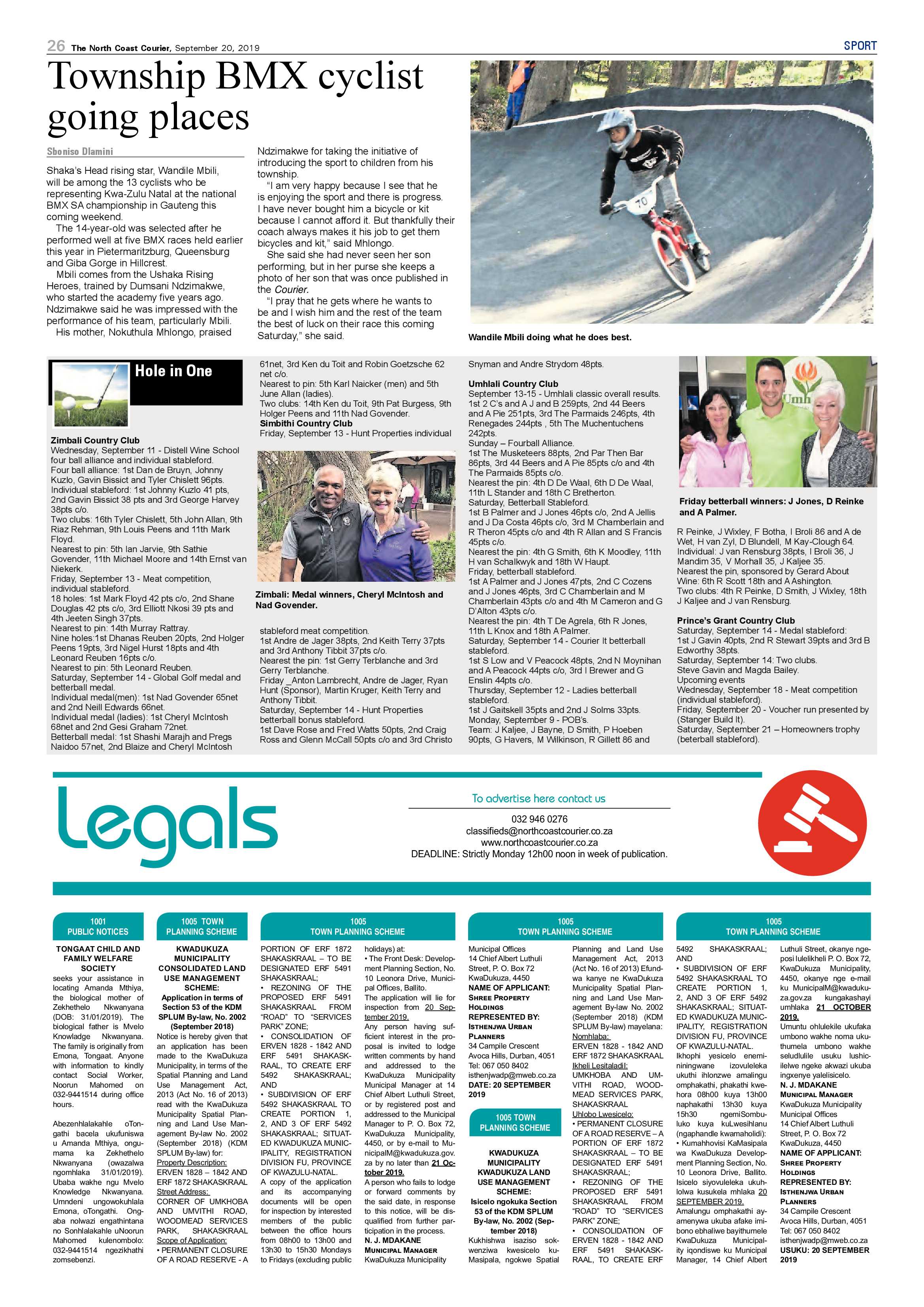 North Coast Courier 20 September 2019 page 25