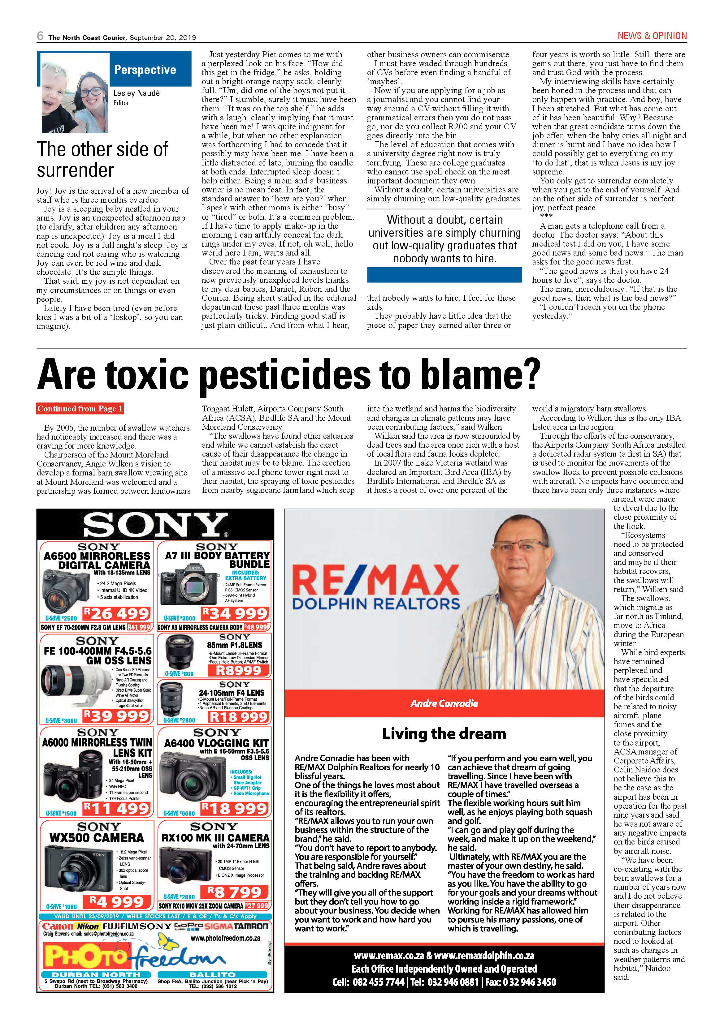 North Coast Courier 20 September 2019 page 6