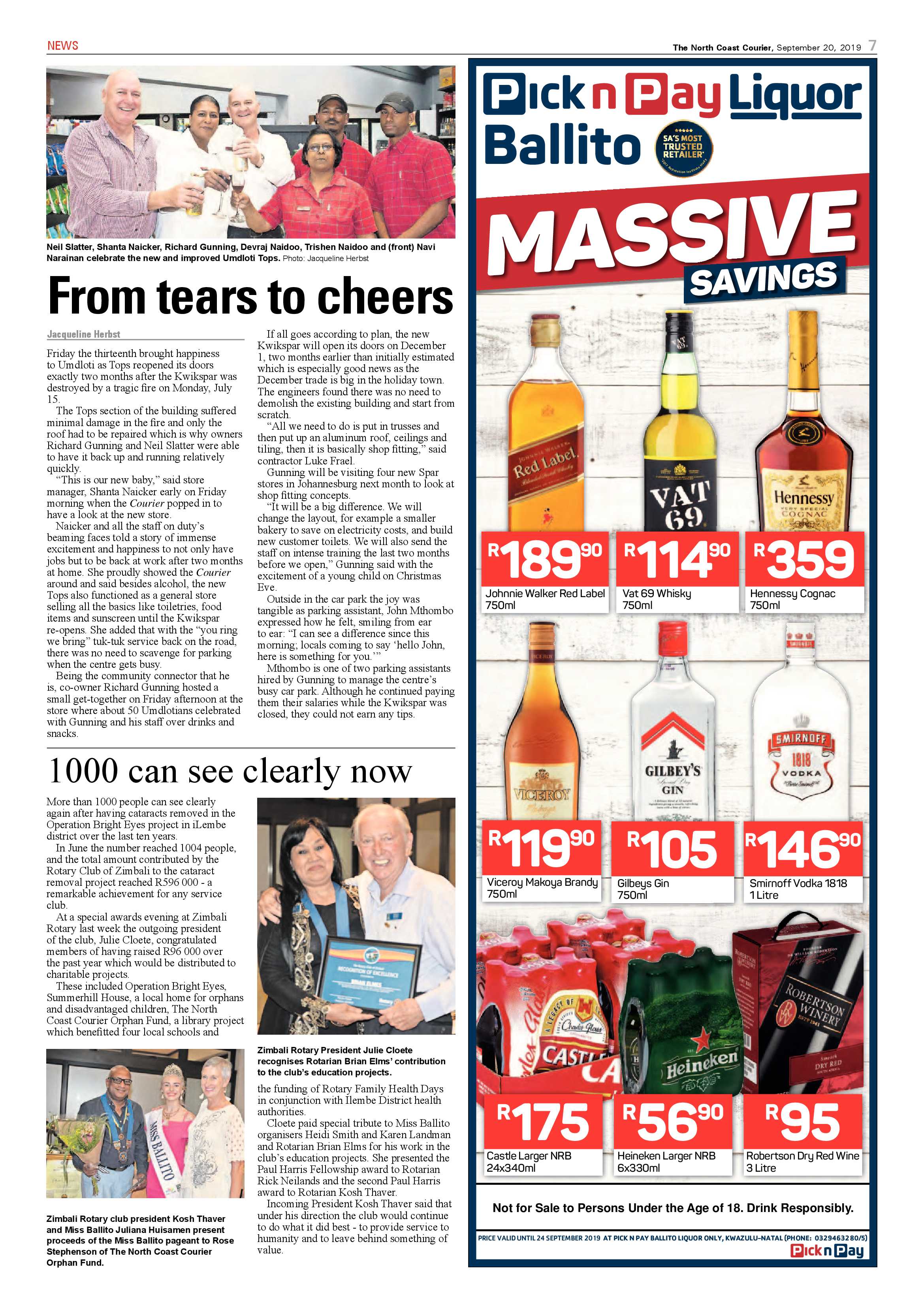 North Coast Courier 20 September 2019 page 7