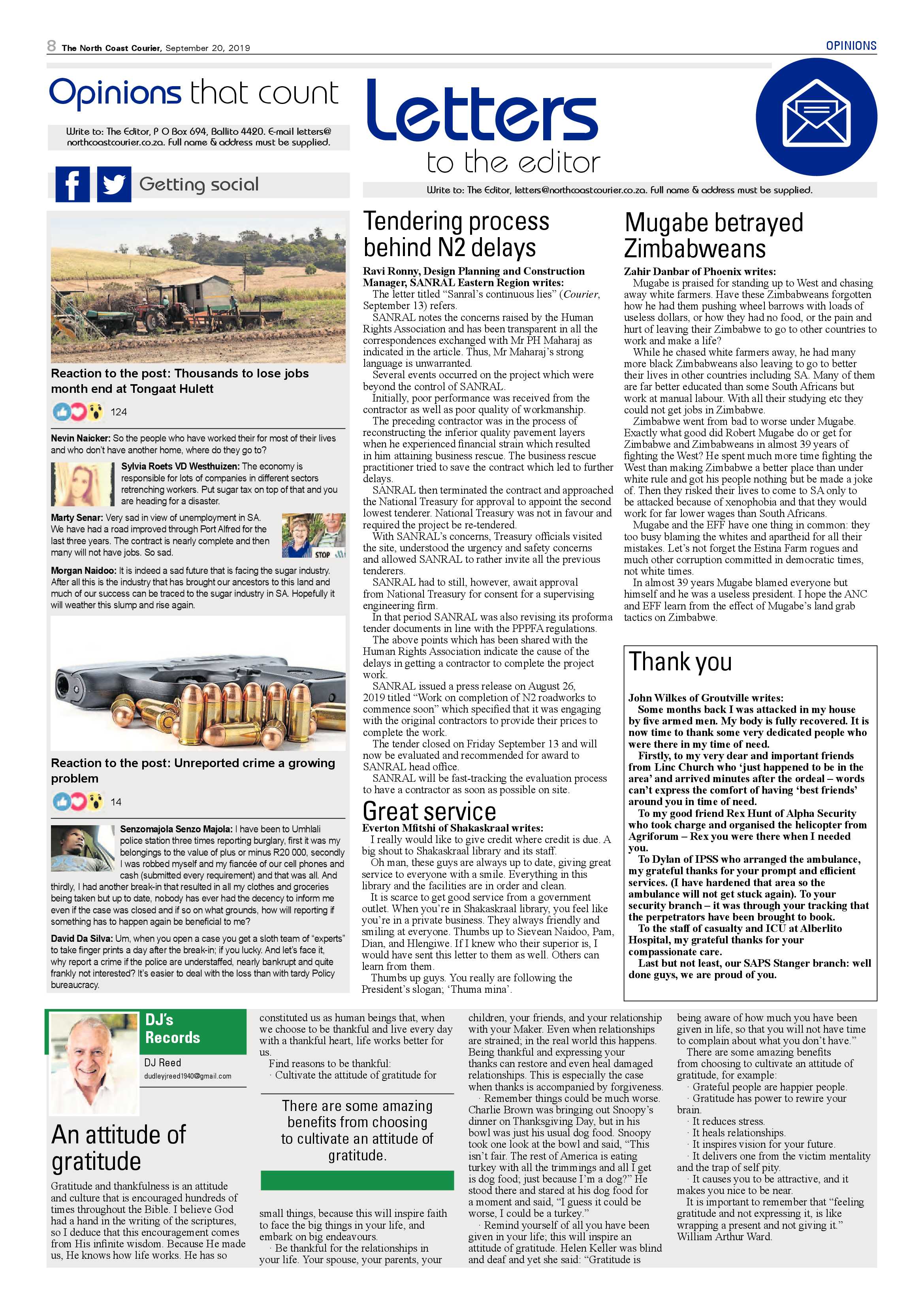 North Coast Courier 20 September 2019 page 8