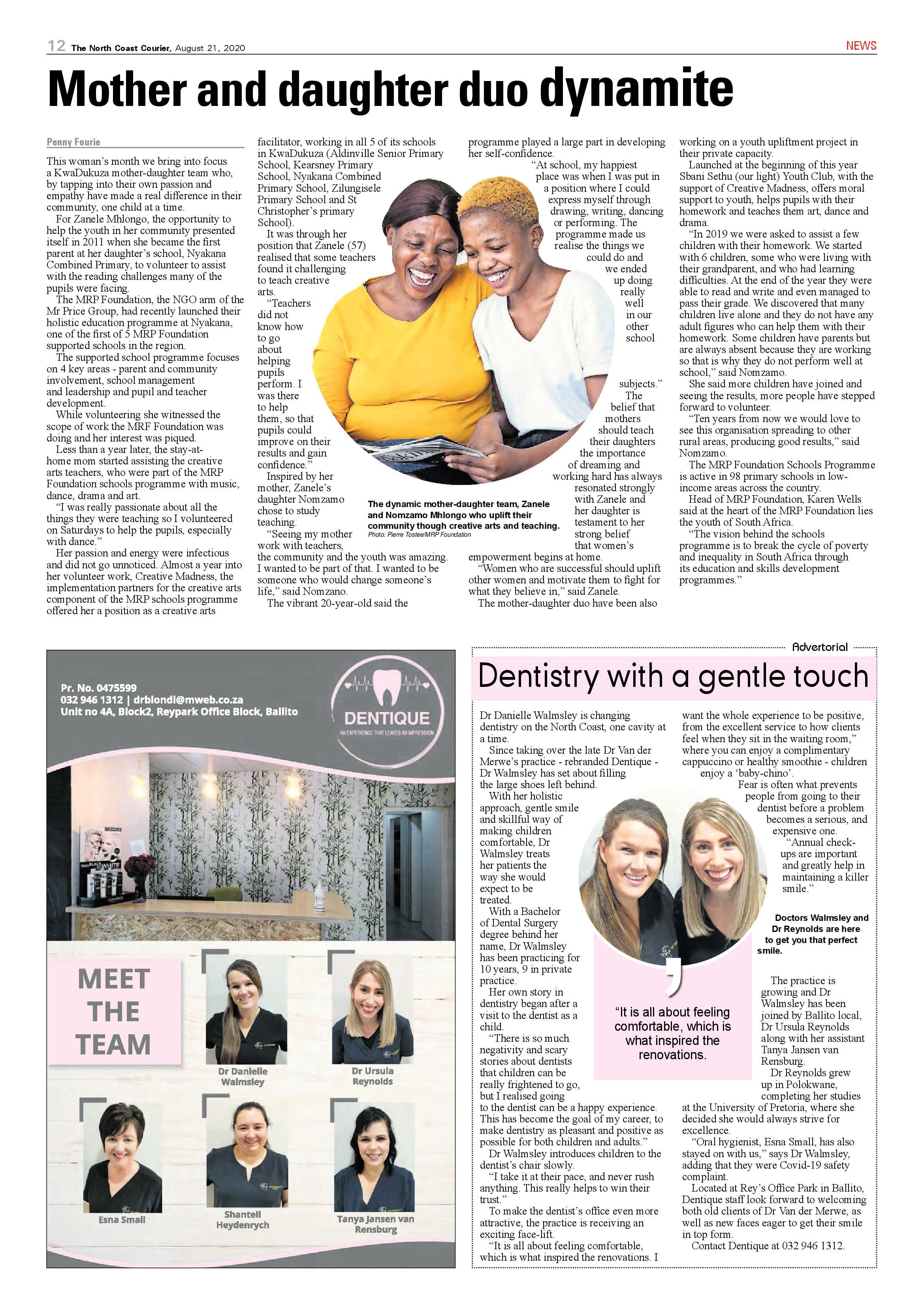 North Coast Courier 21 August 2020 page 12