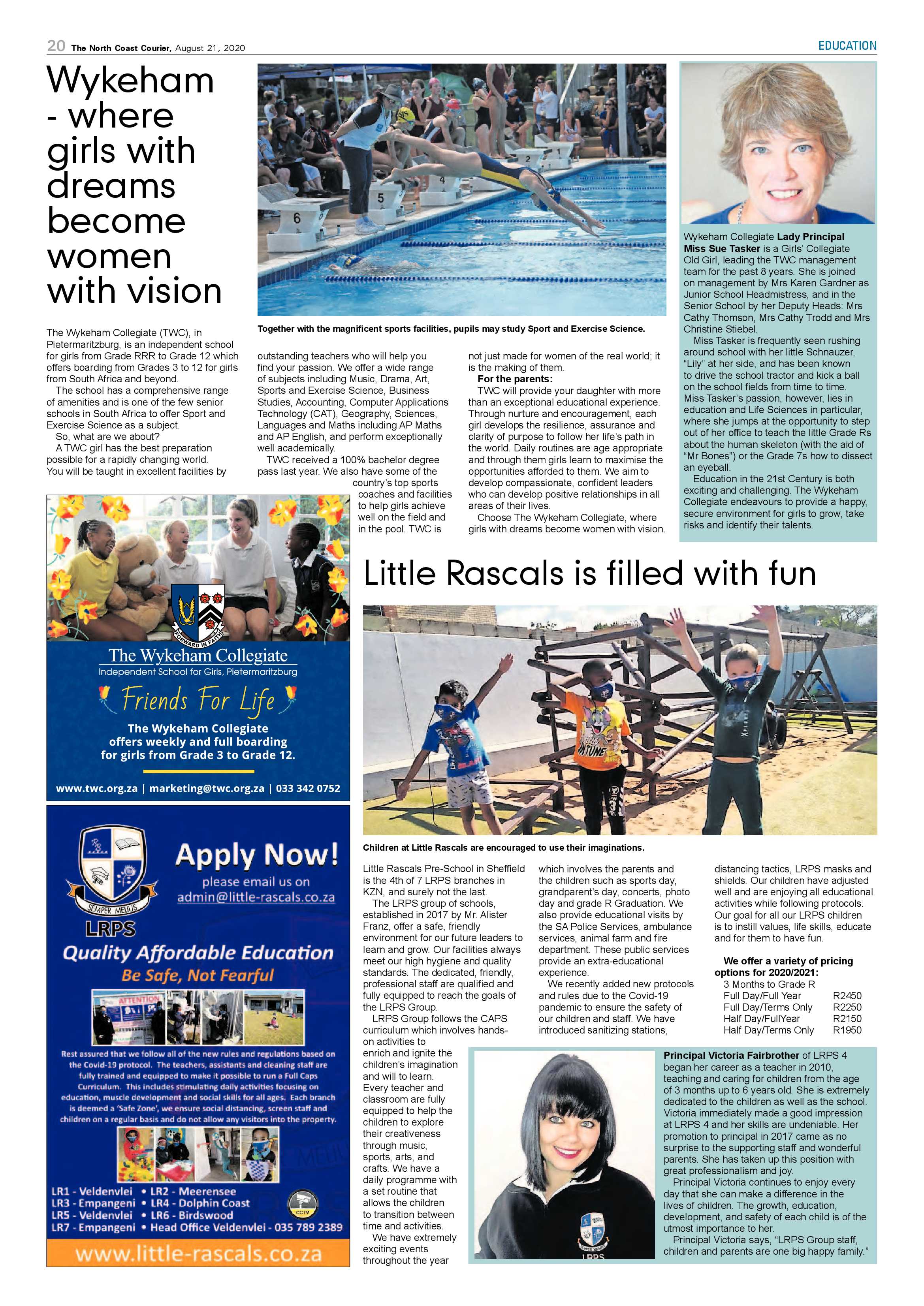 North Coast Courier 21 August 2020 page 20