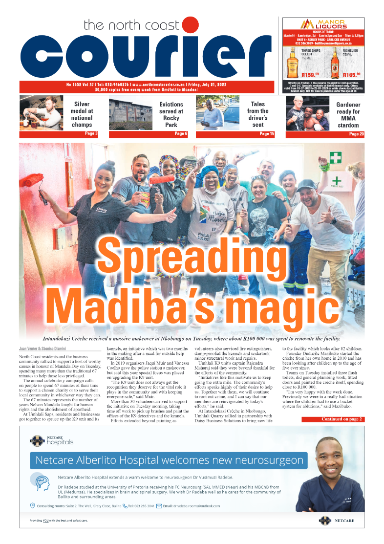 North Coast Courier 21 July 2023 page 1