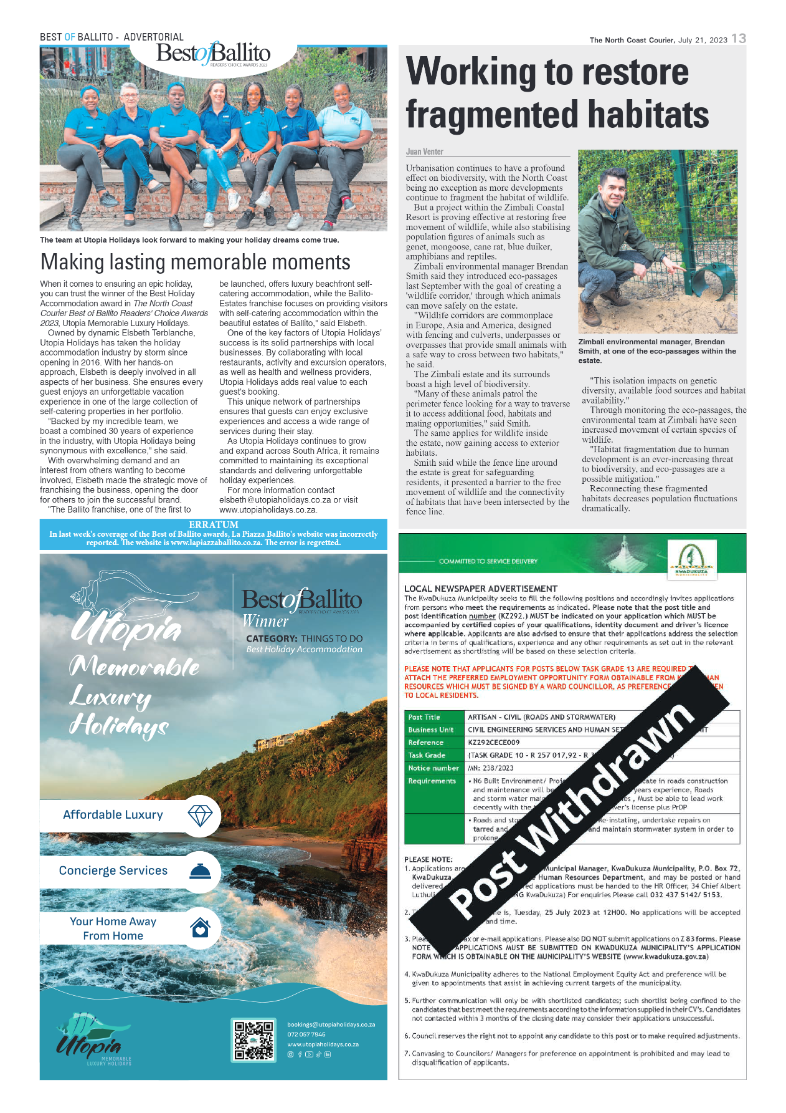 North Coast Courier 21 July 2023 page 13