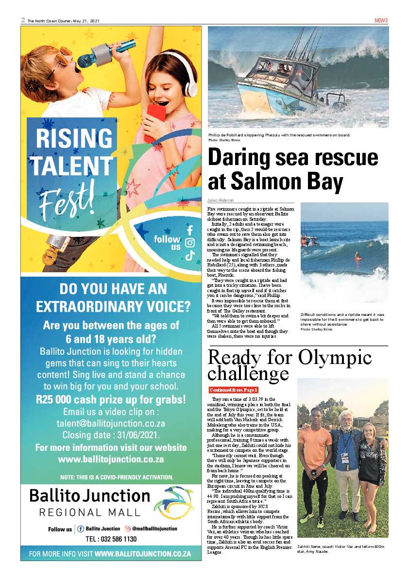 North Coast Courier 21 May 2021 page 2
