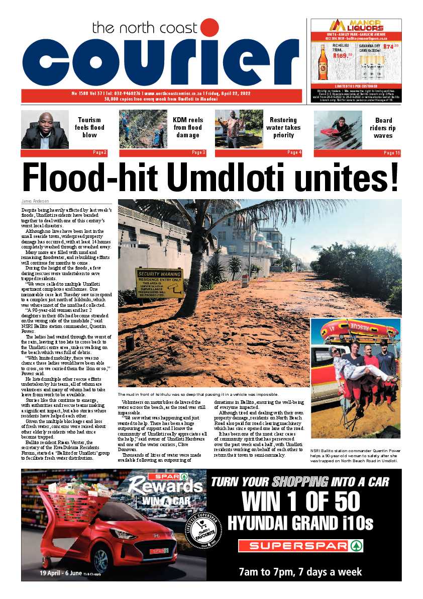 North Coast Courier 22 April 2022 page 1