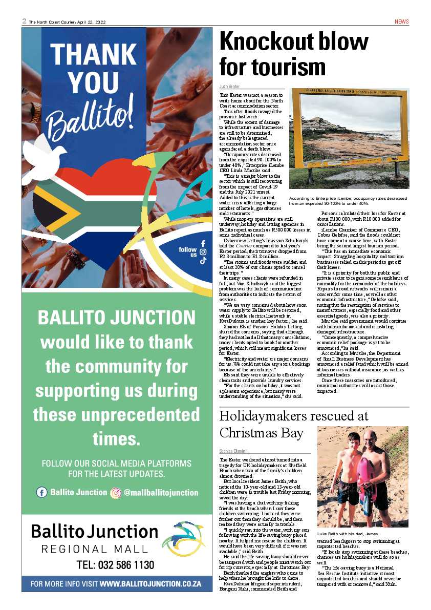 North Coast Courier 22 April 2022 page 2