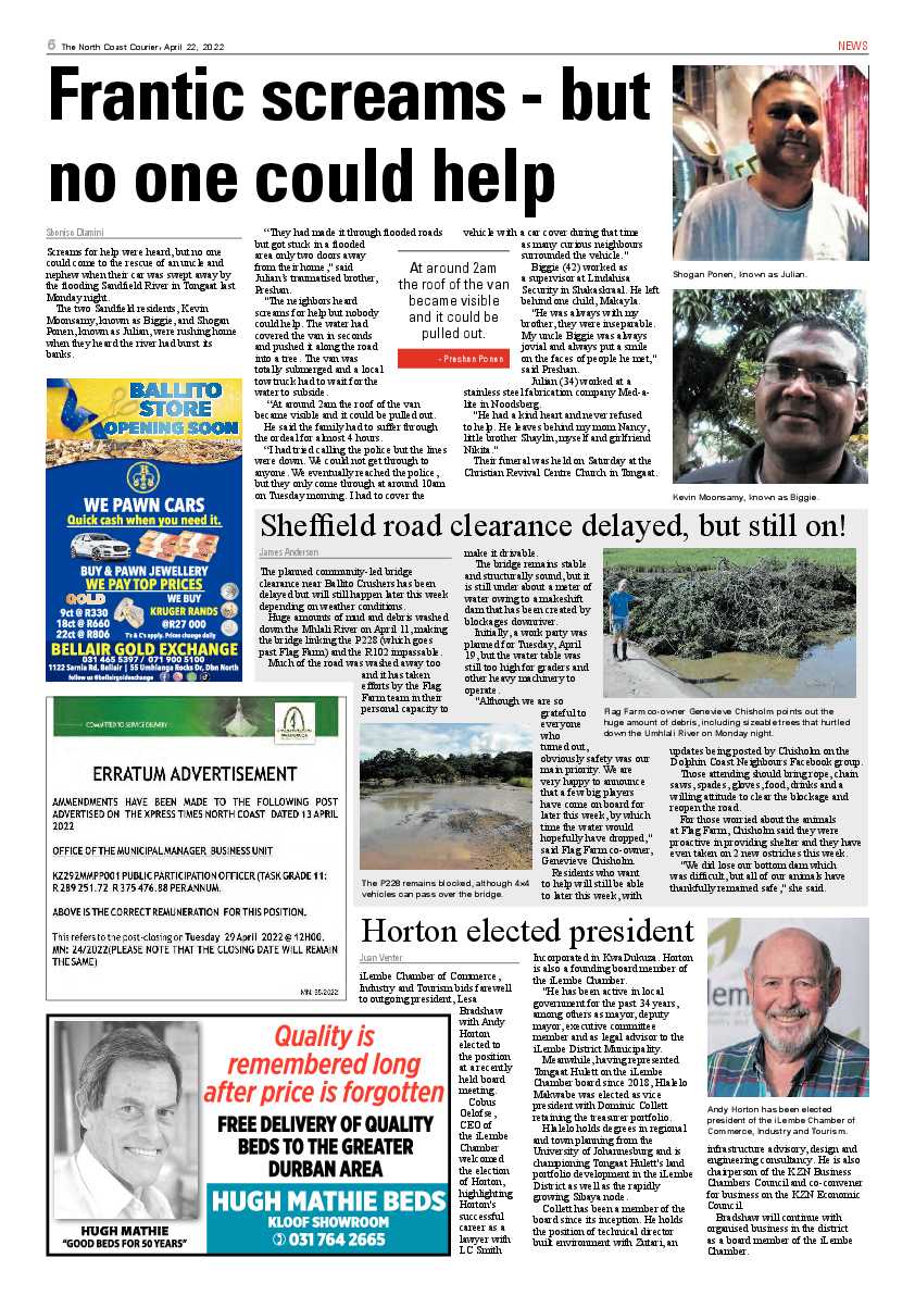 North Coast Courier 22 April 2022 page 6