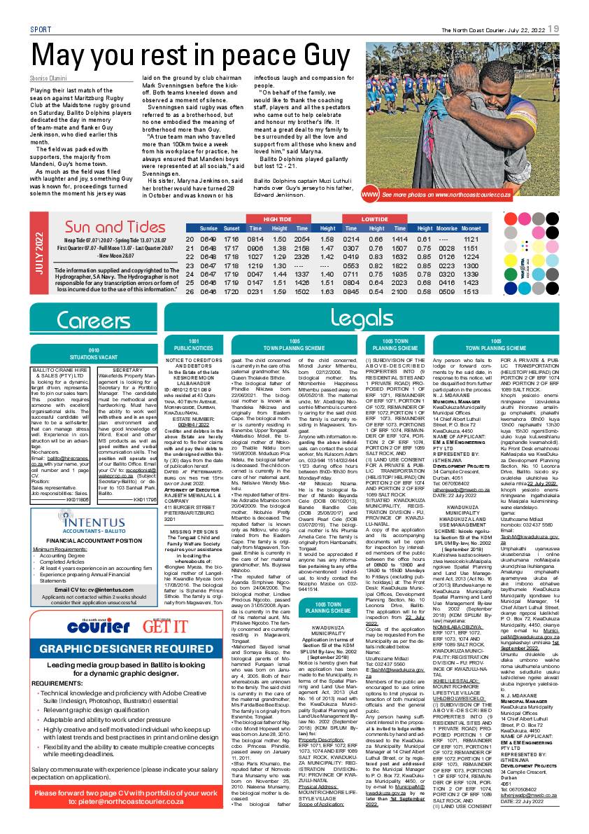North Coast Courier 22 July 2022 page 19