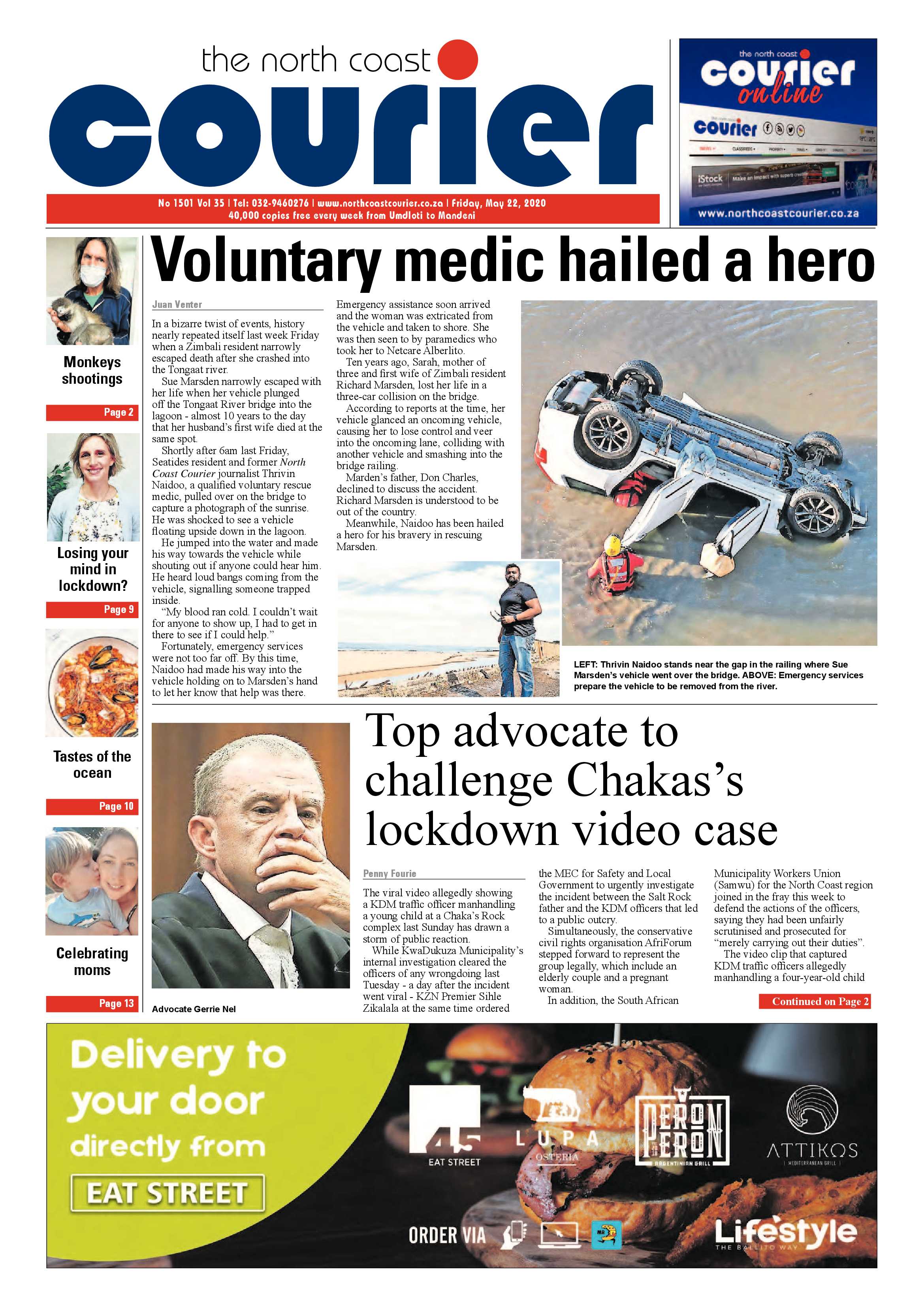 North Coast Courier 22 May 2020 page 1