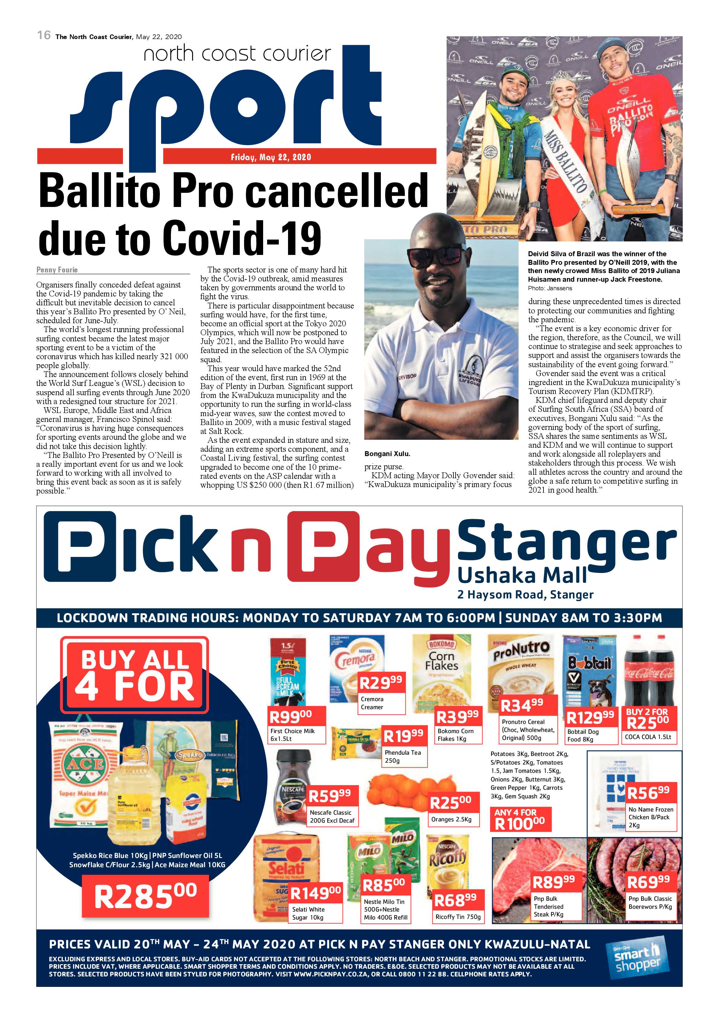 North Coast Courier 22 May 2020 page 16