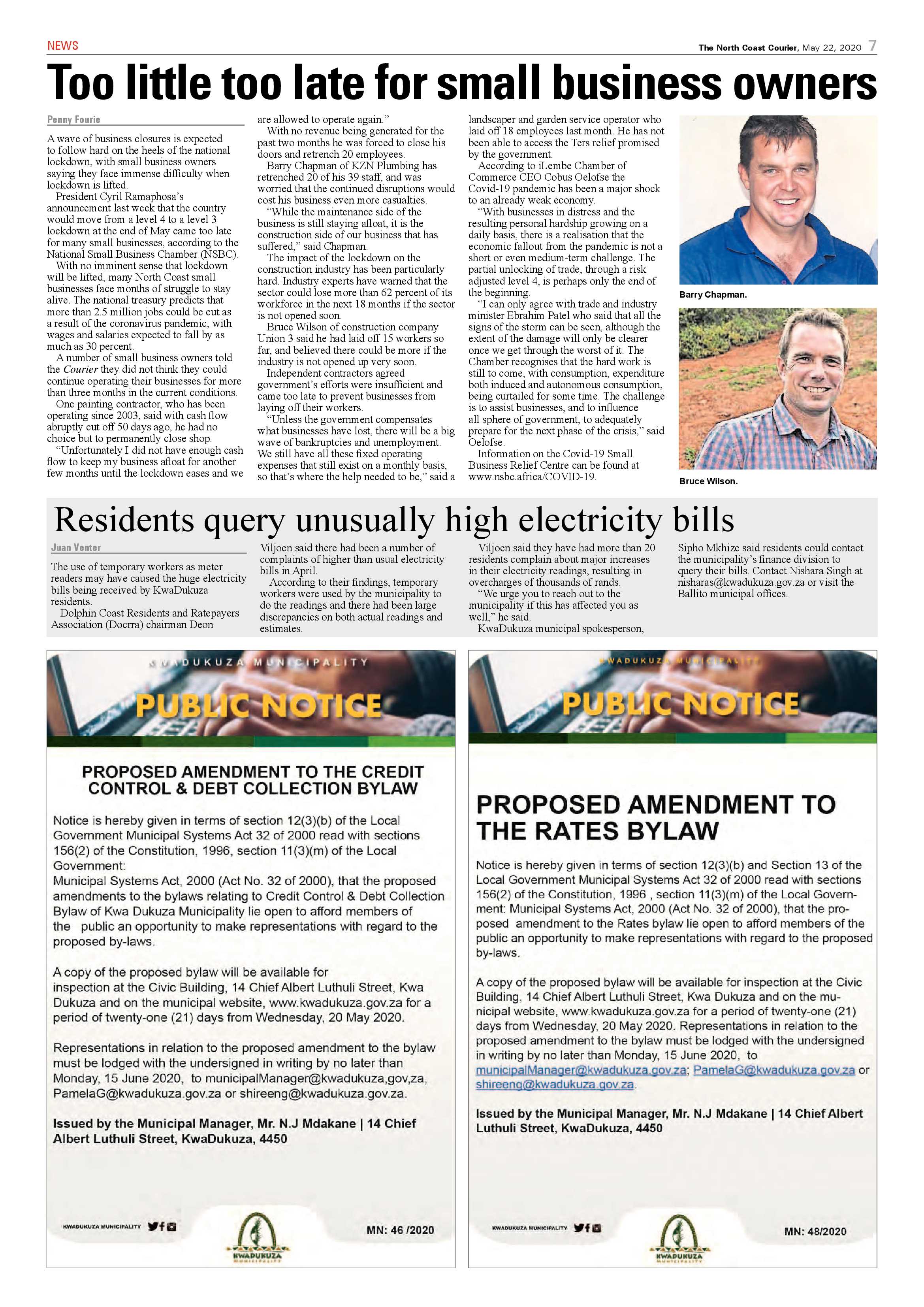 North Coast Courier 22 May 2020 page 7
