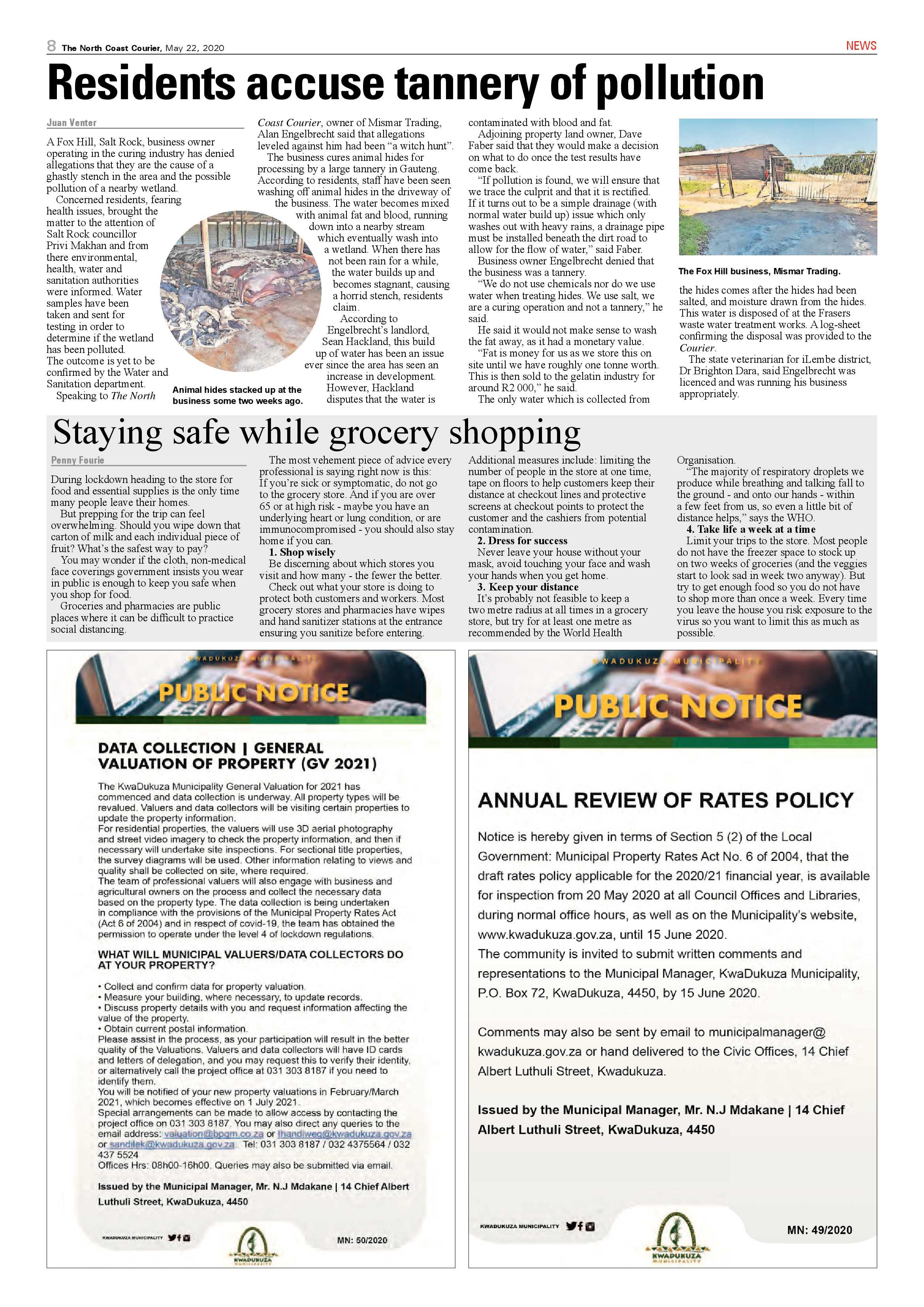 North Coast Courier 22 May 2020 page 8