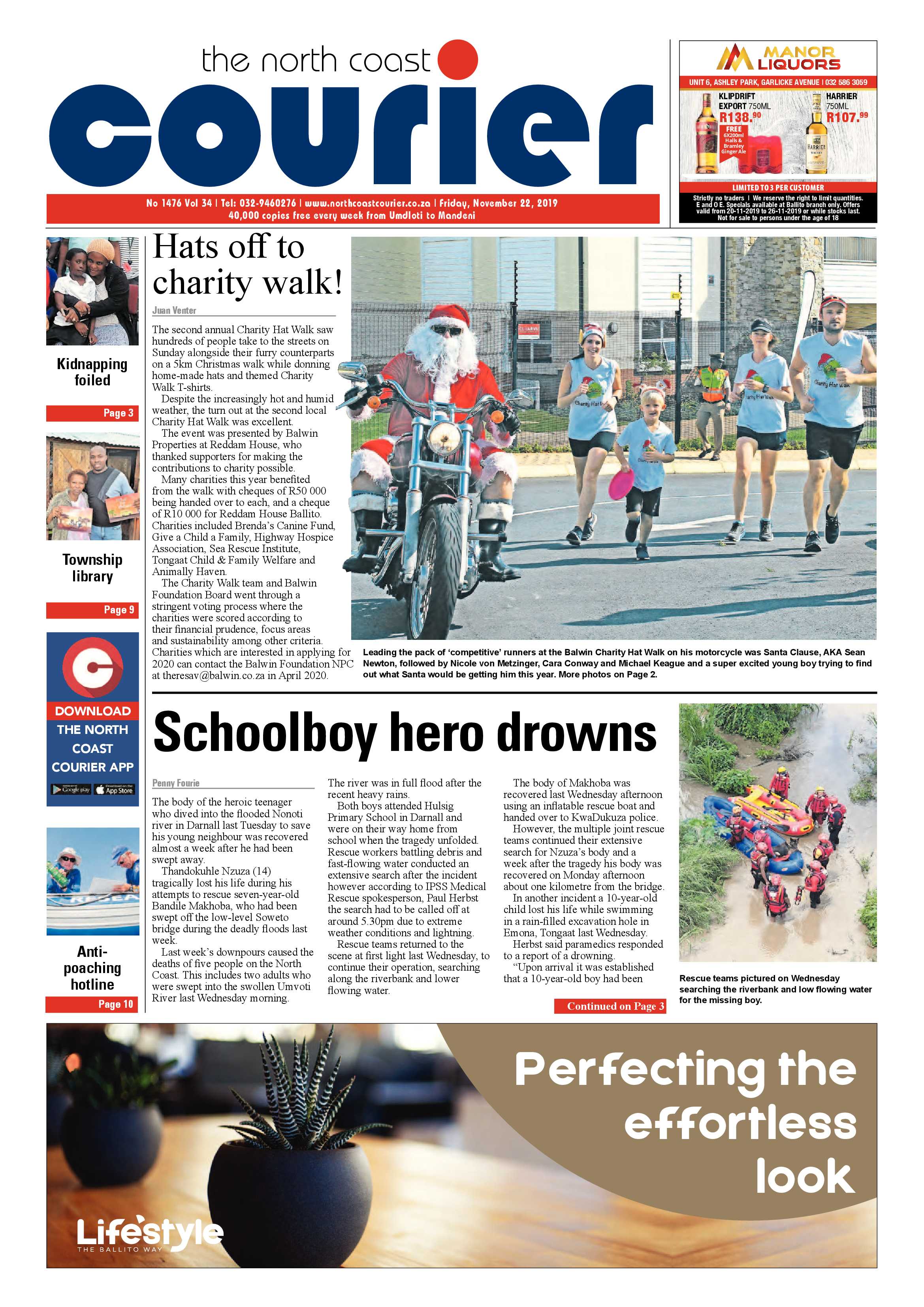 North Coast Courier 22 November 2019 page 1