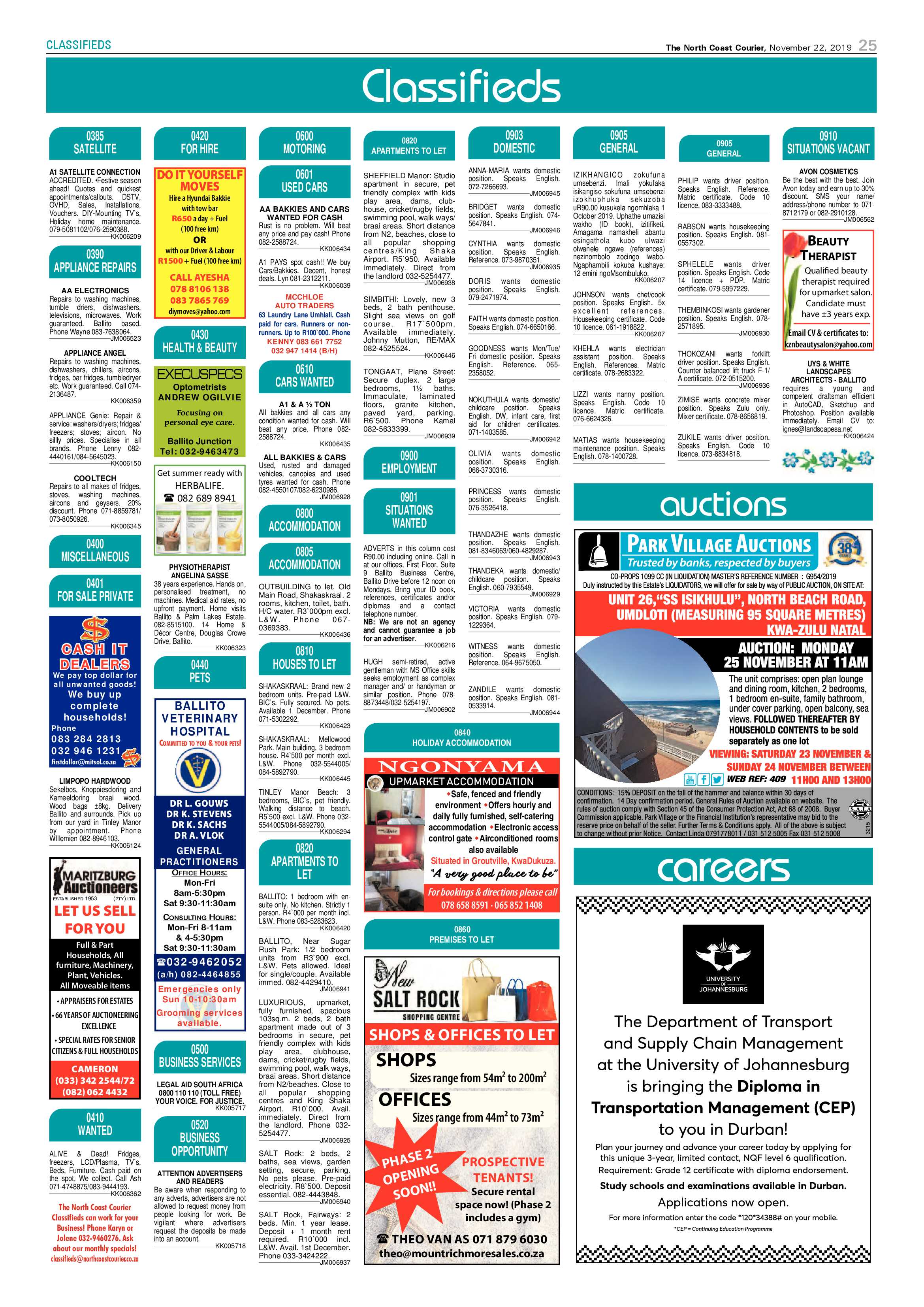 North Coast Courier 22 November 2019 page 25