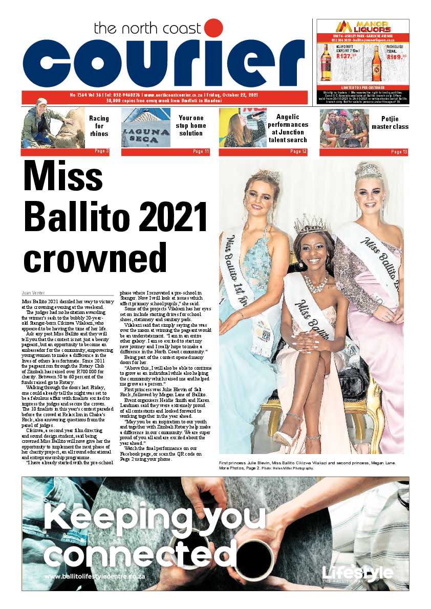 North Coast Courier 22 October 2021 page 1