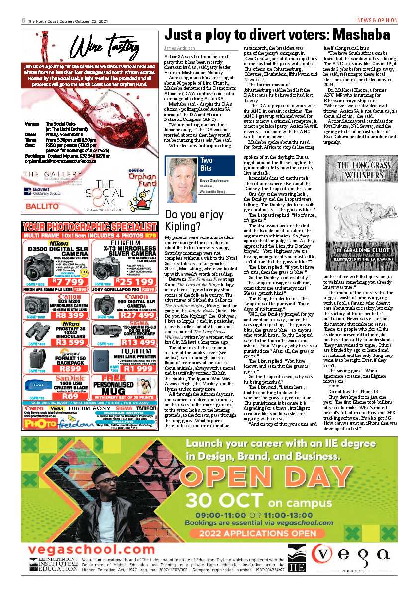 North Coast Courier 22 October 2021 page 6
