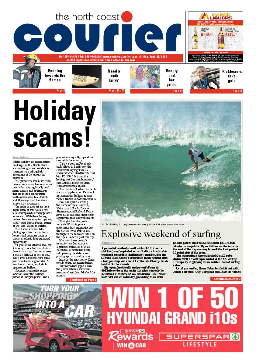 North Coast Courier 23 April 2021 page 1