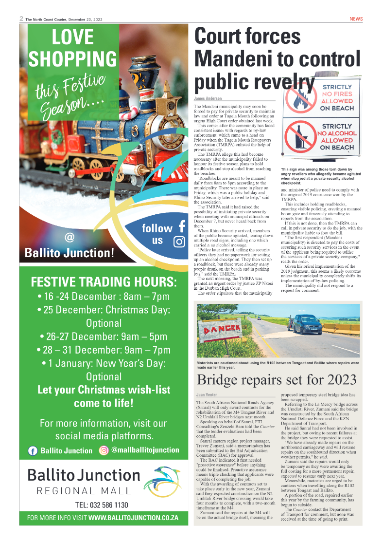 North Coast Courier 23 December 2022 page 2