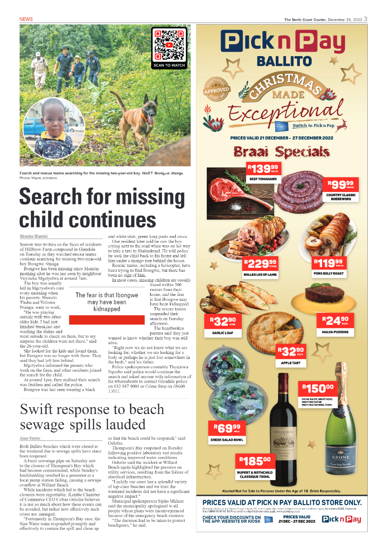 North Coast Courier 23 December 2022 page 3