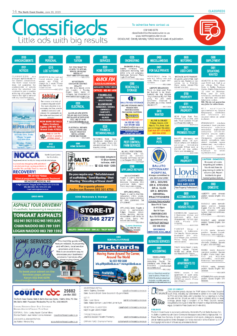 North Coast Courier 23 June 2023 page 14