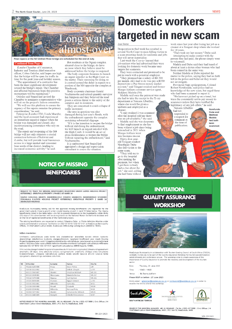 North Coast Courier 23 June 2023 page 2