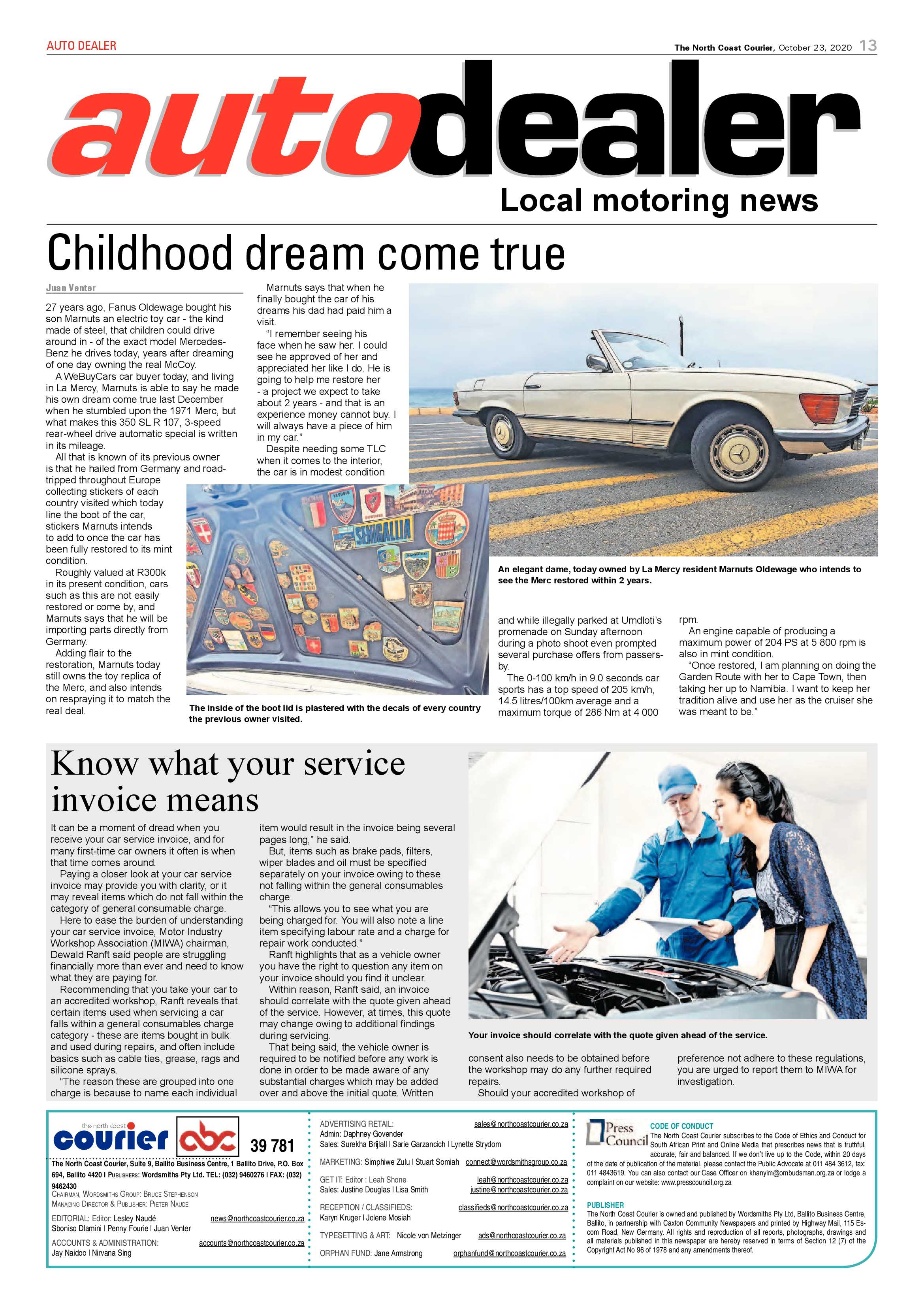 North Coast Courier 23 October 2020 page 13