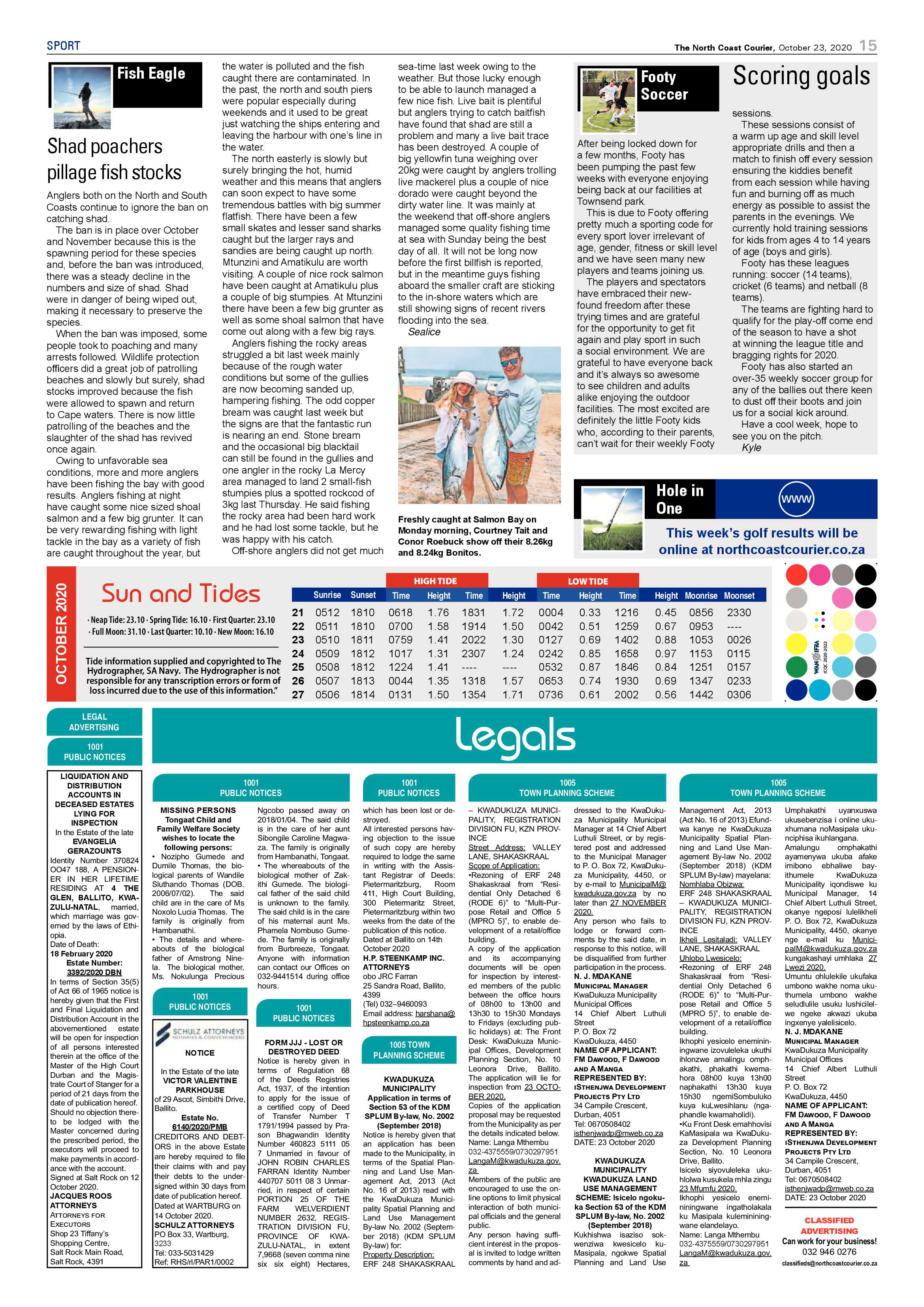 North Coast Courier 23 October 2020 page 15