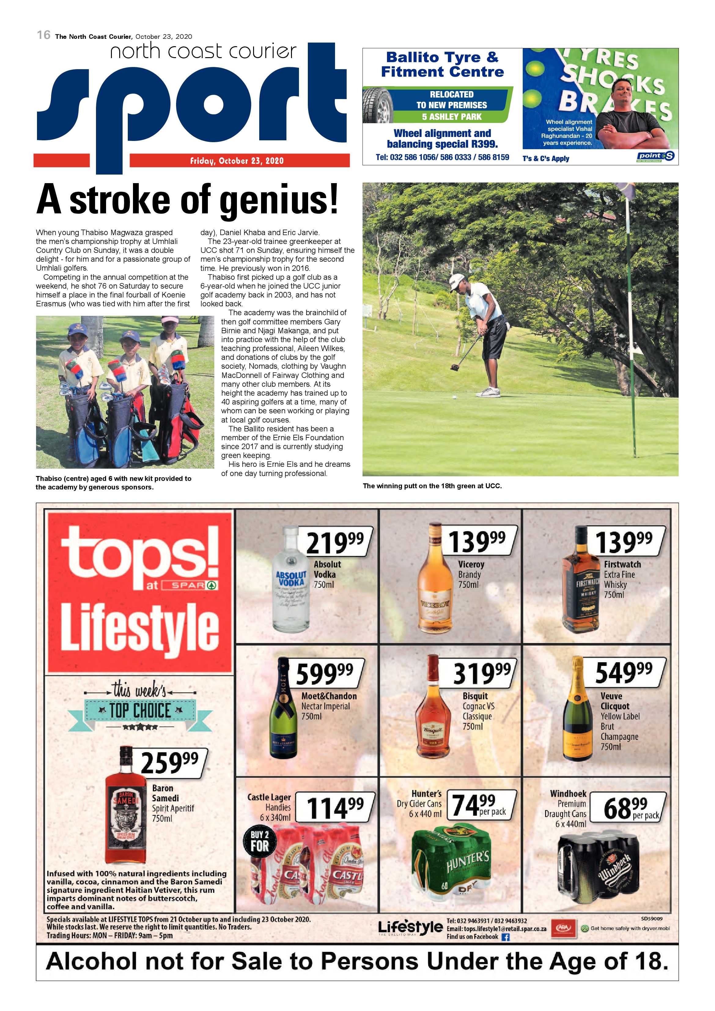 North Coast Courier 23 October 2020 page 16
