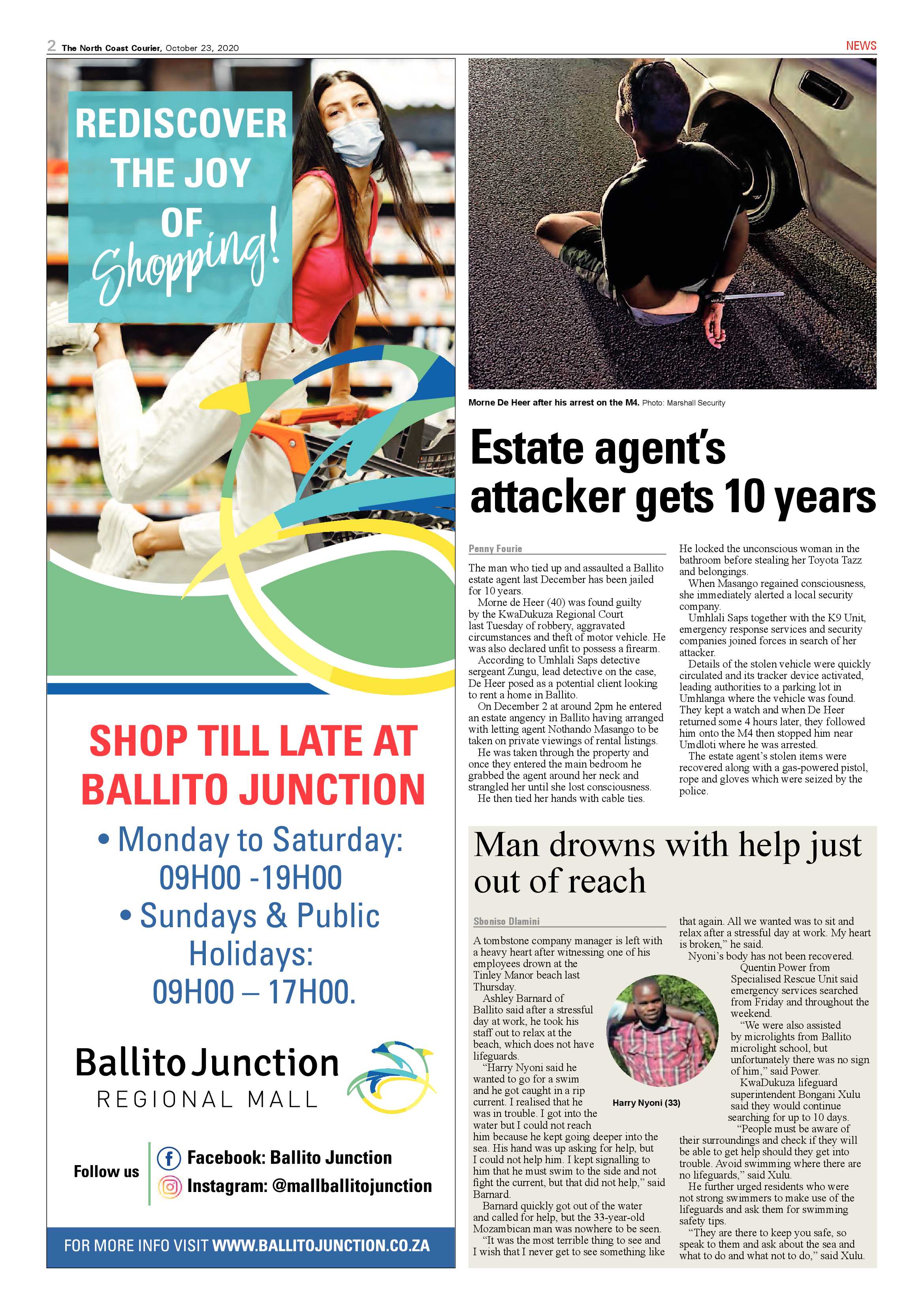 North Coast Courier 23 October 2020 page 2
