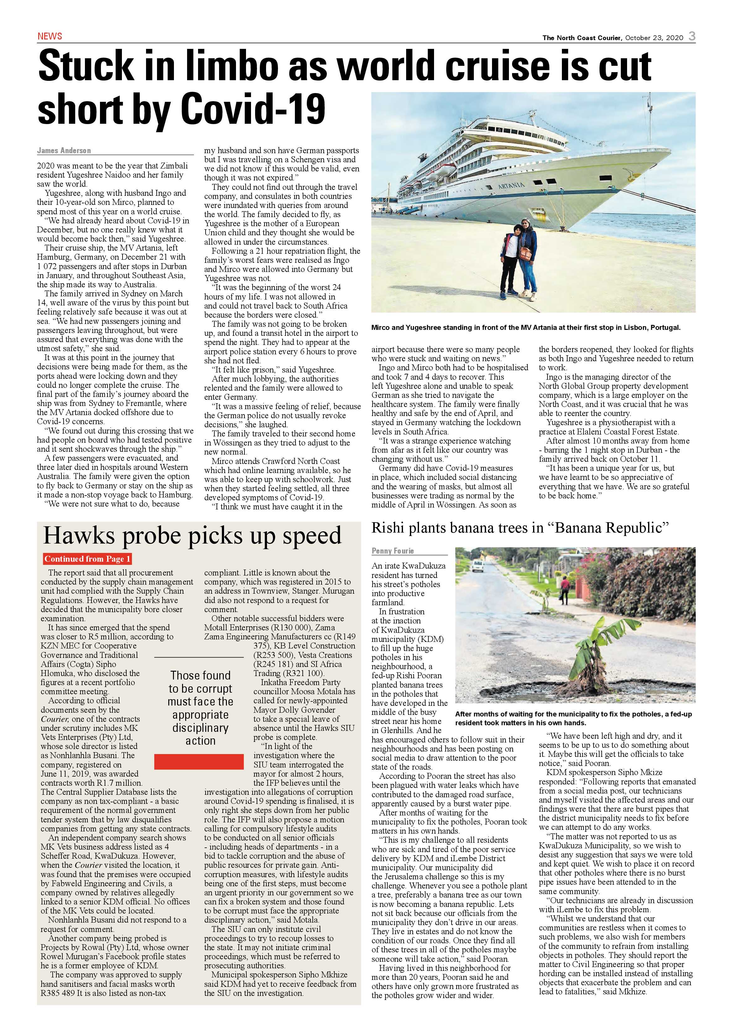 North Coast Courier 23 October 2020 page 3