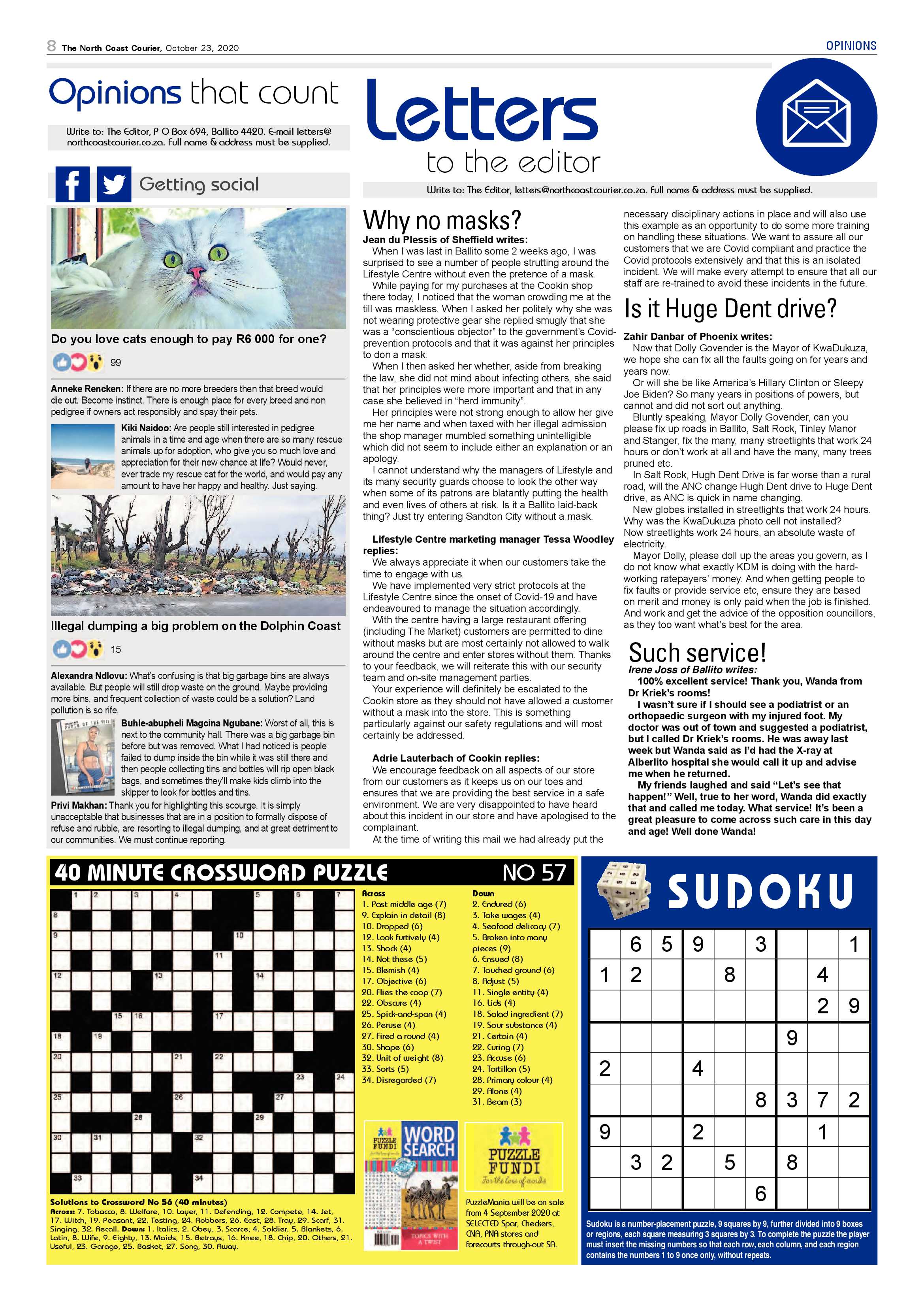 North Coast Courier 23 October 2020 page 8