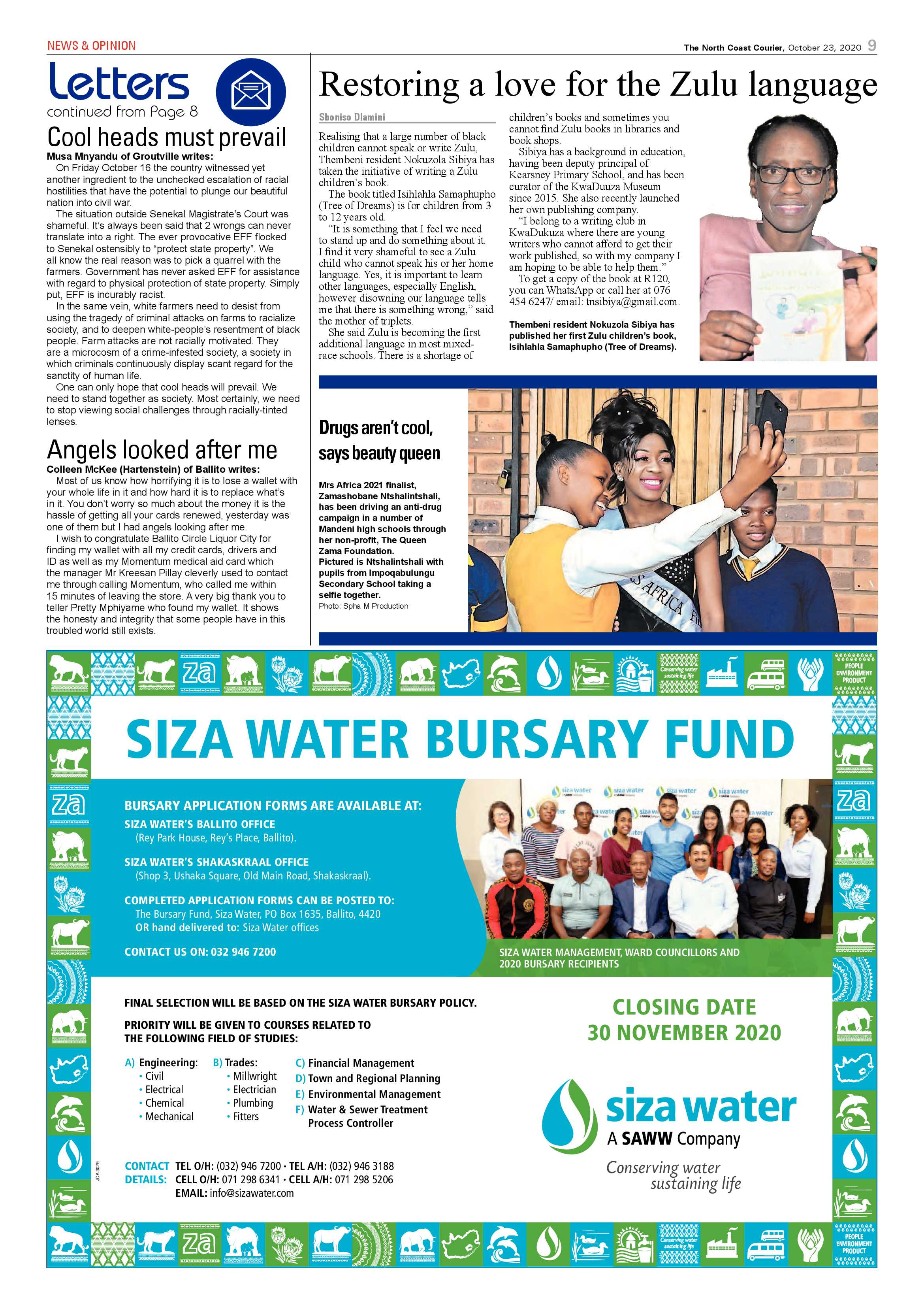 North Coast Courier 23 October 2020 page 9