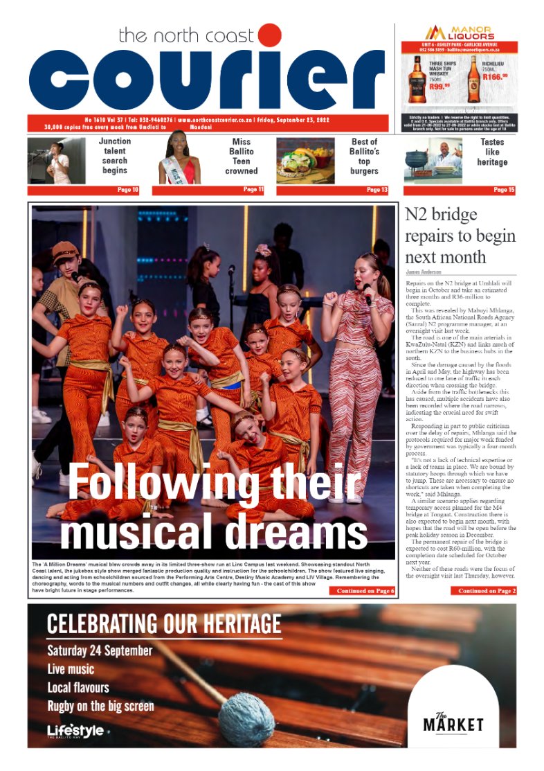 North Coast Courier 23 September 2022 page 1