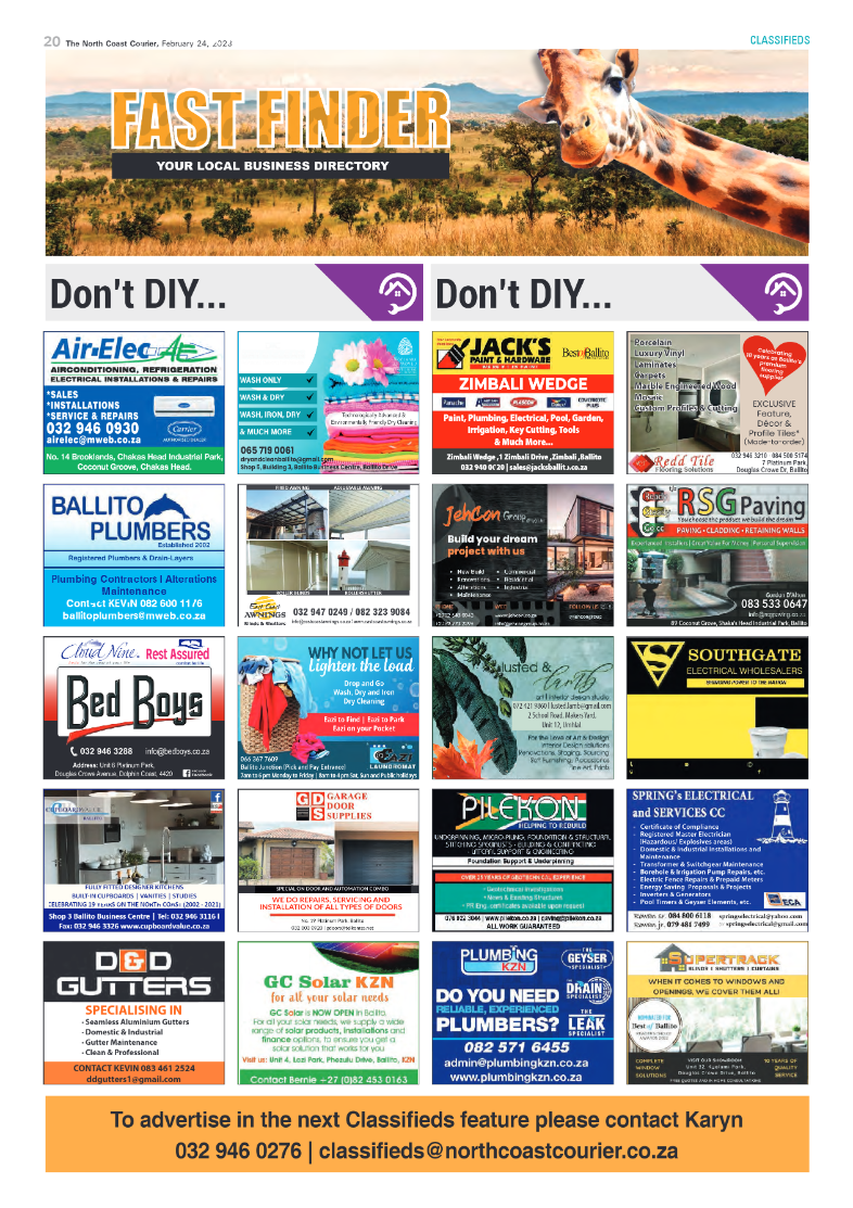 North Coast Courier 24 February 2023 page 20