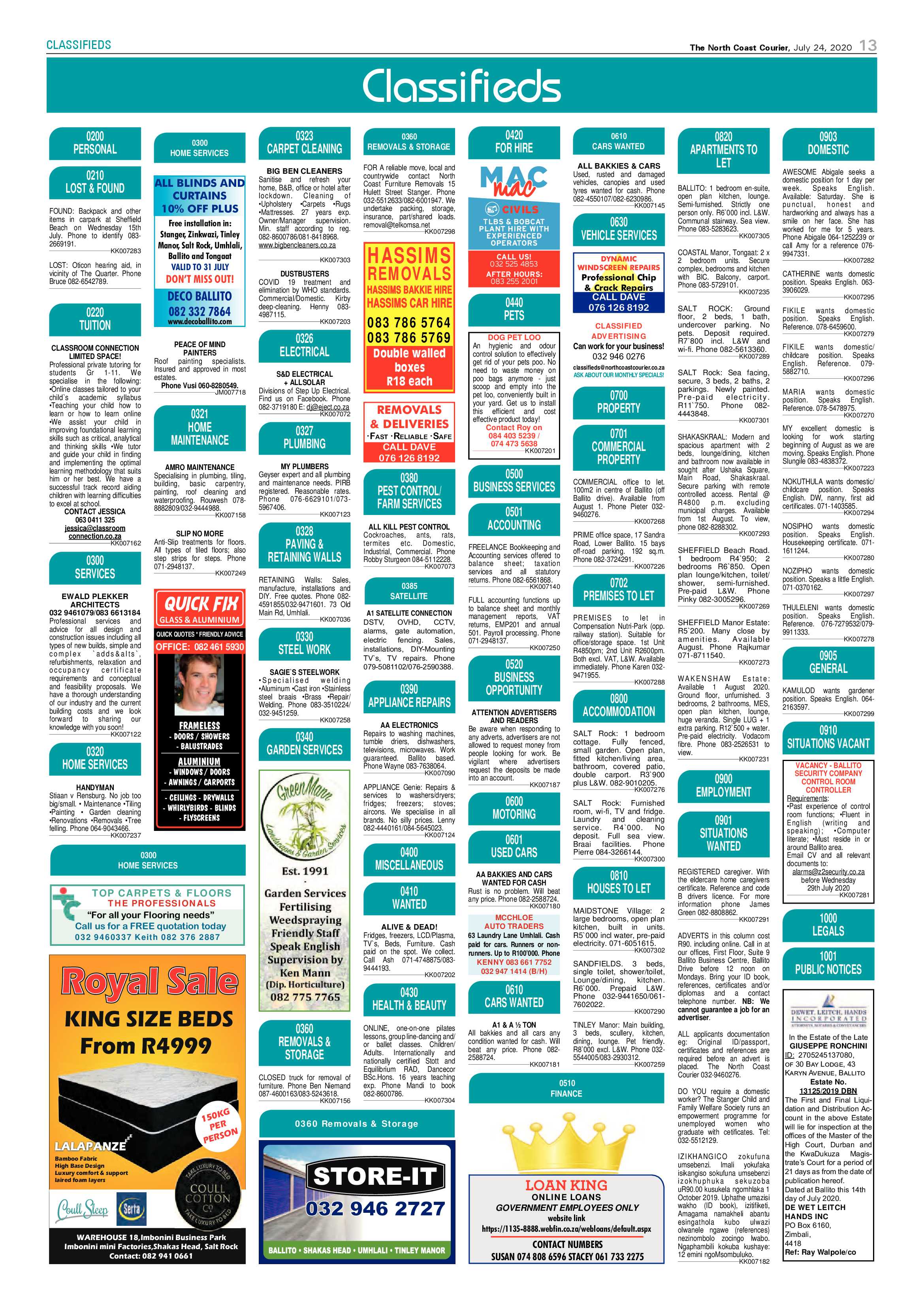 North Coast Courier 24 July 2020 page 13