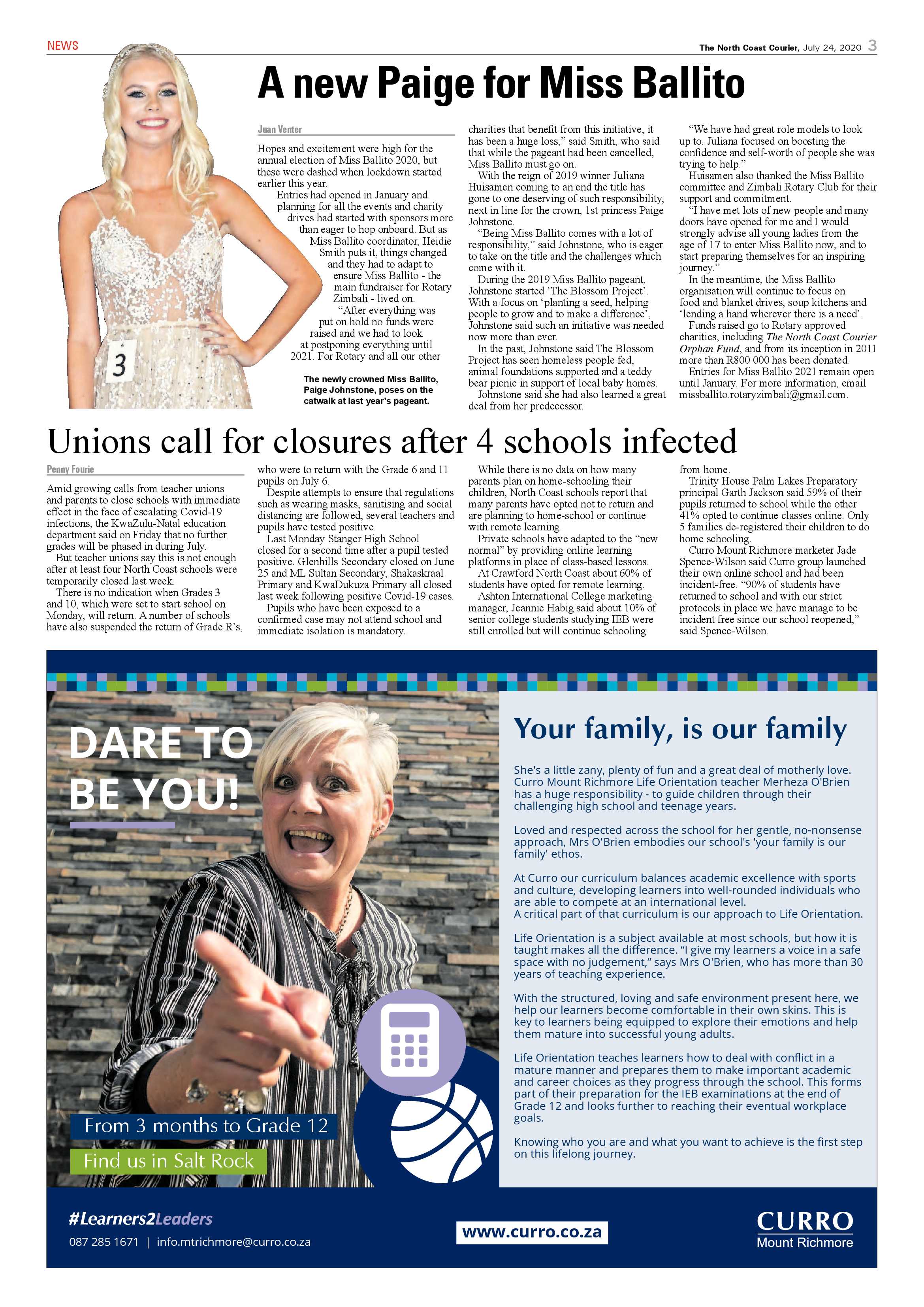 North Coast Courier 24 July 2020 page 3