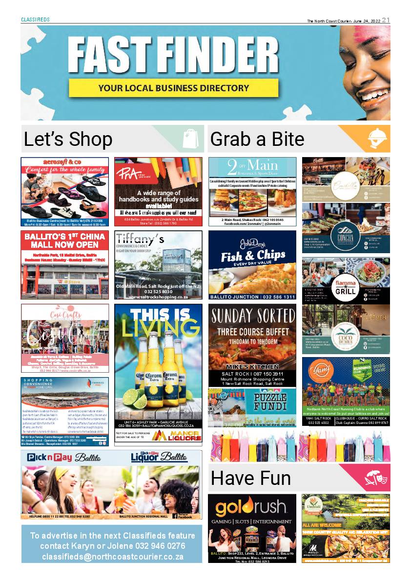 North Coast Courier 24 June 2022 page 21