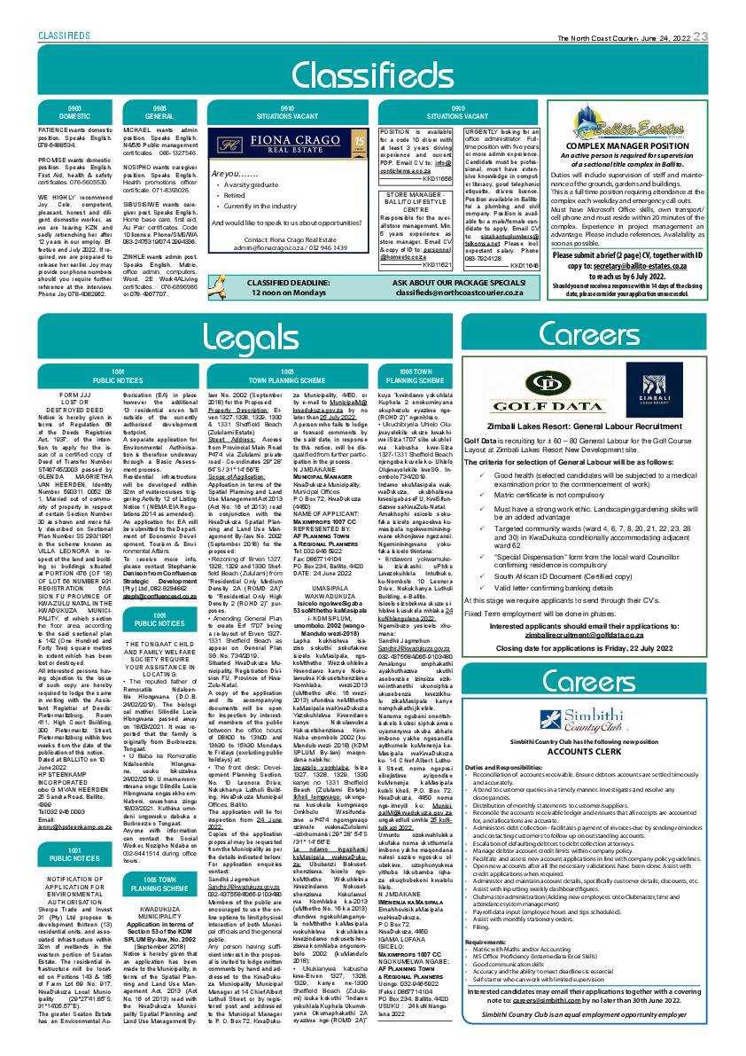 North Coast Courier 24 June 2022 page 23