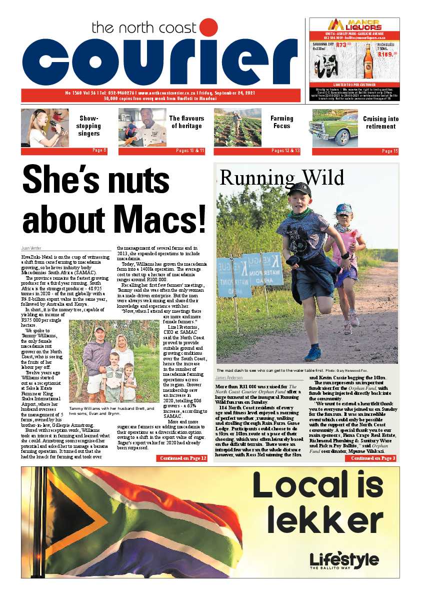 North Coast Courier 24 September 2021 page 1