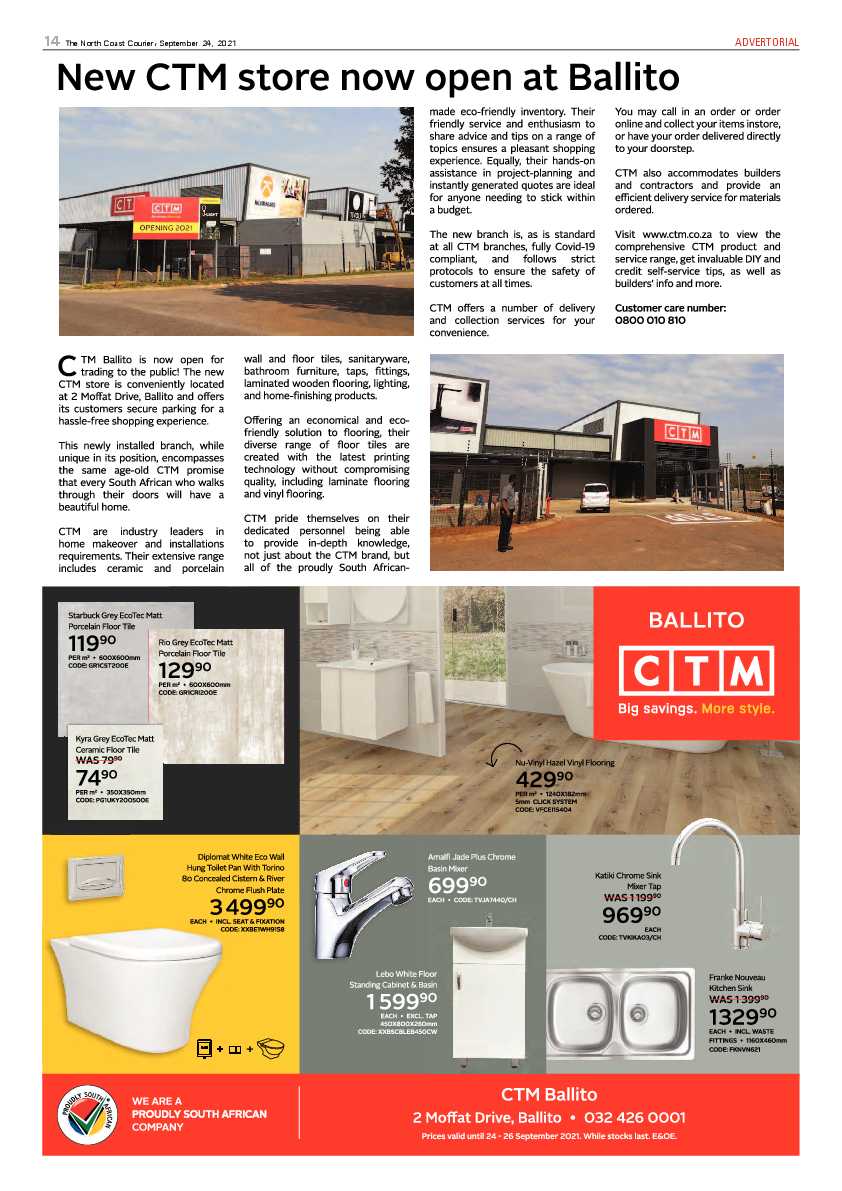 North Coast Courier 24 September 2021 page 14