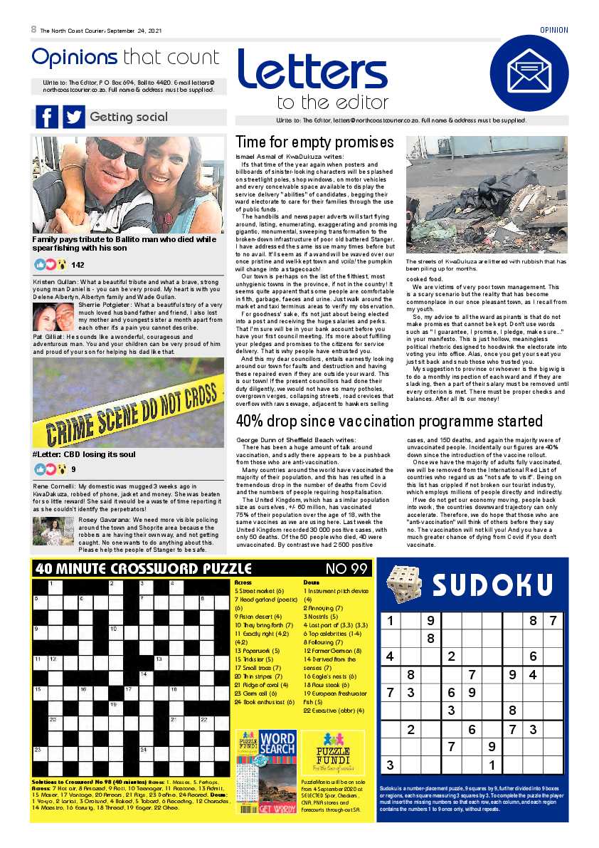 North Coast Courier 24 September 2021 page 8