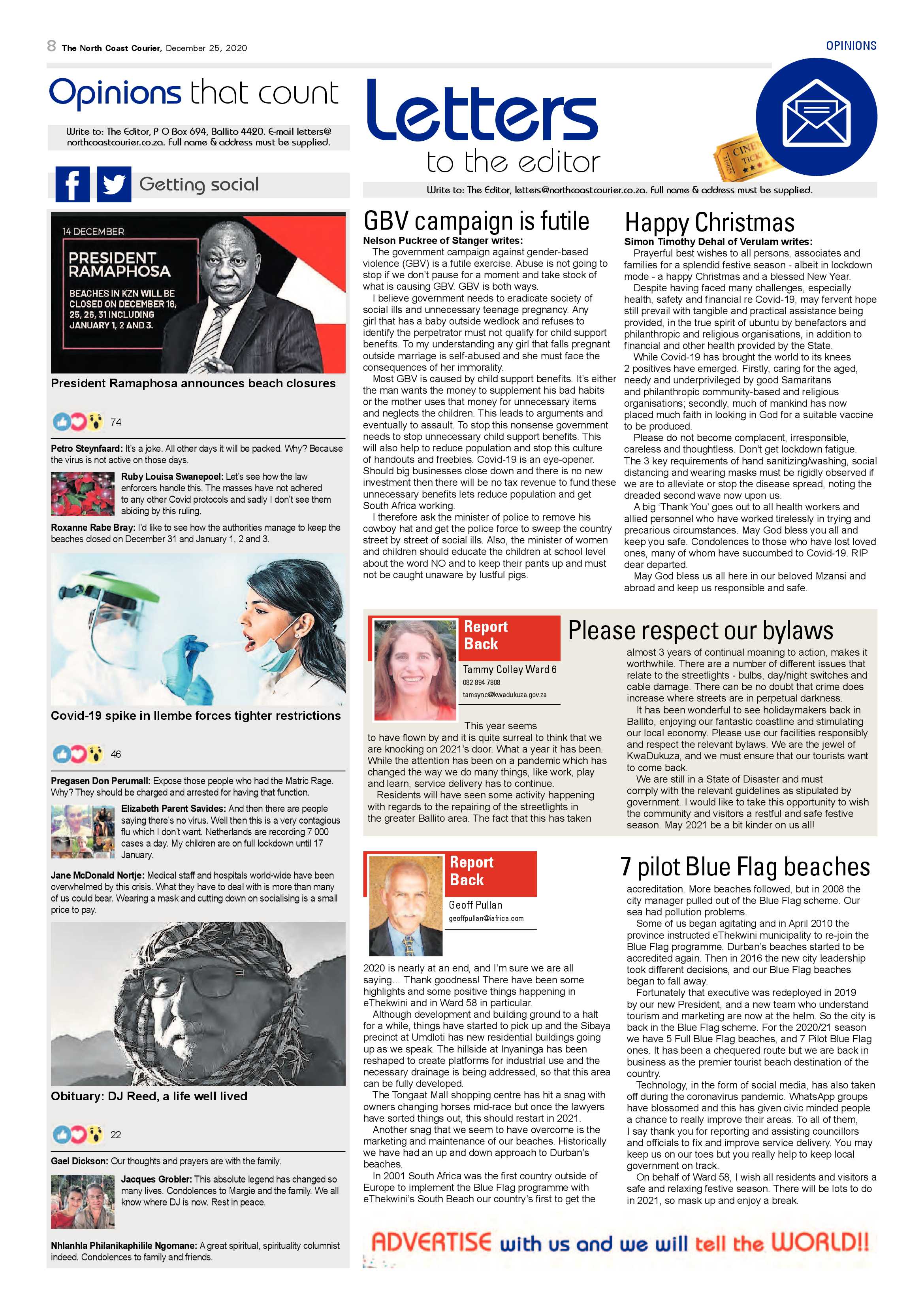 North Coast Courier 25 December 2020 page 8