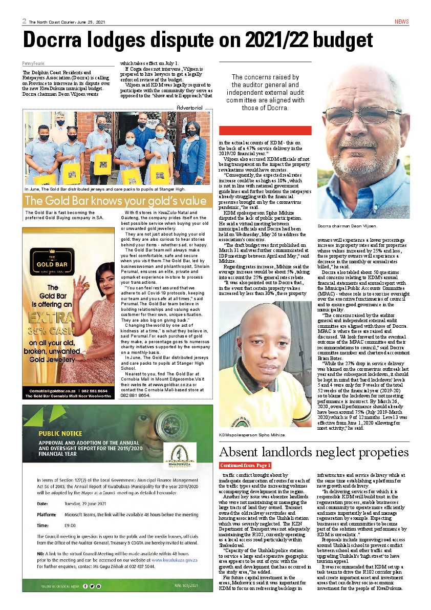 North Coast Courier 25 June 2021 page 2