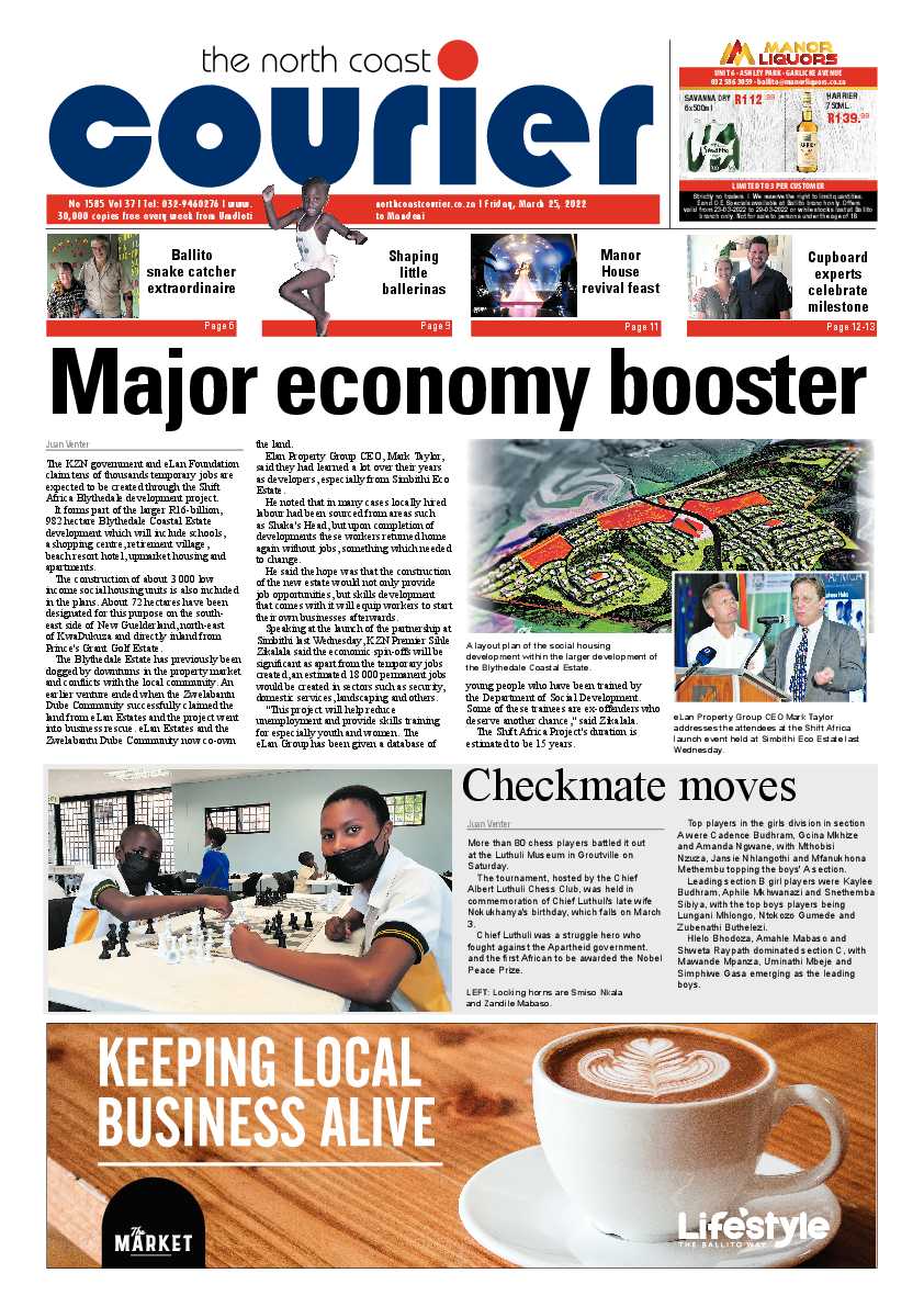 North Coast Courier 25 March 2022 page 1