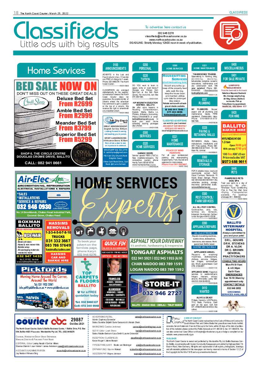 North Coast Courier 25 March 2022 page 18