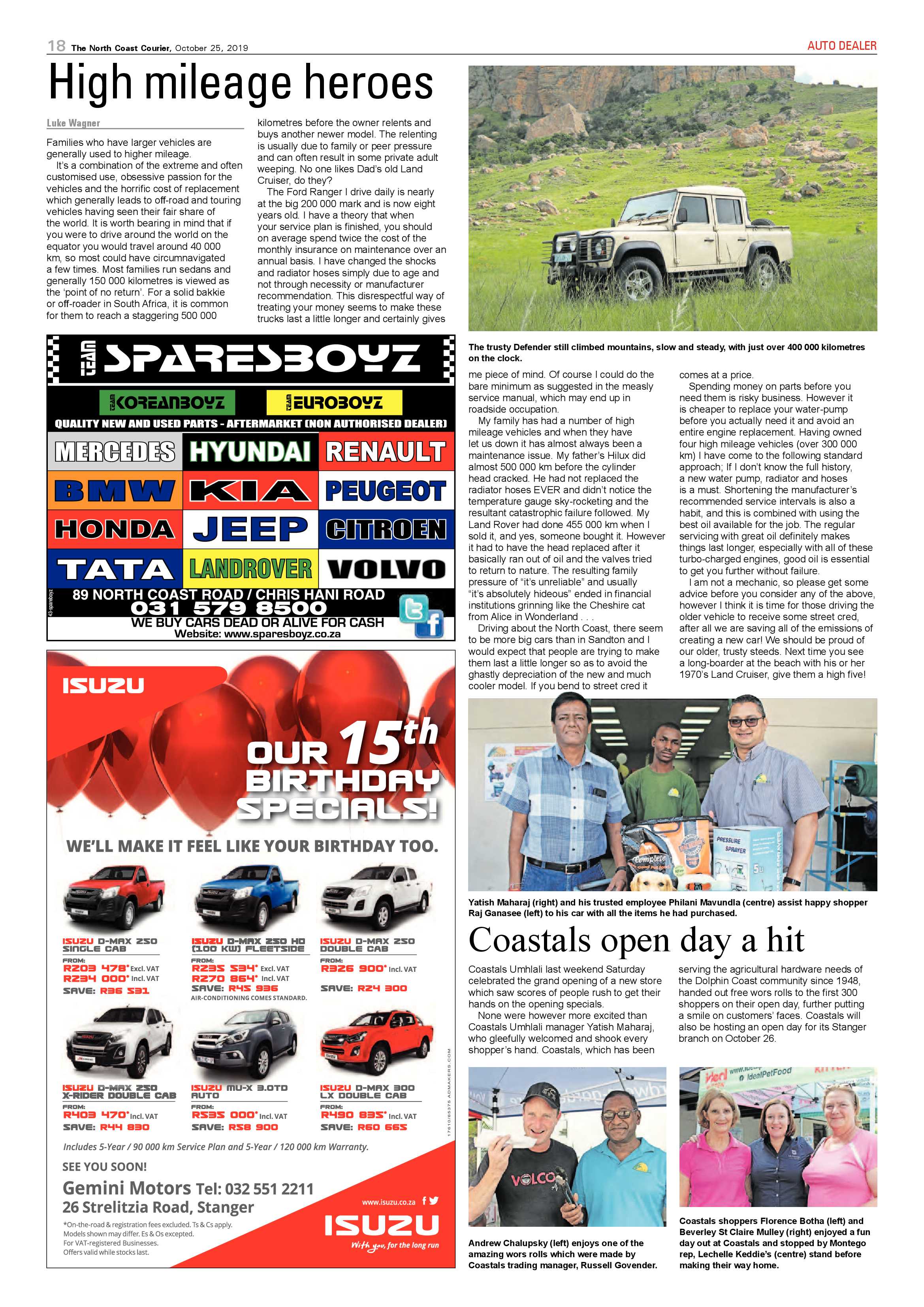 North Coast Courier 25 October 2019 page 18