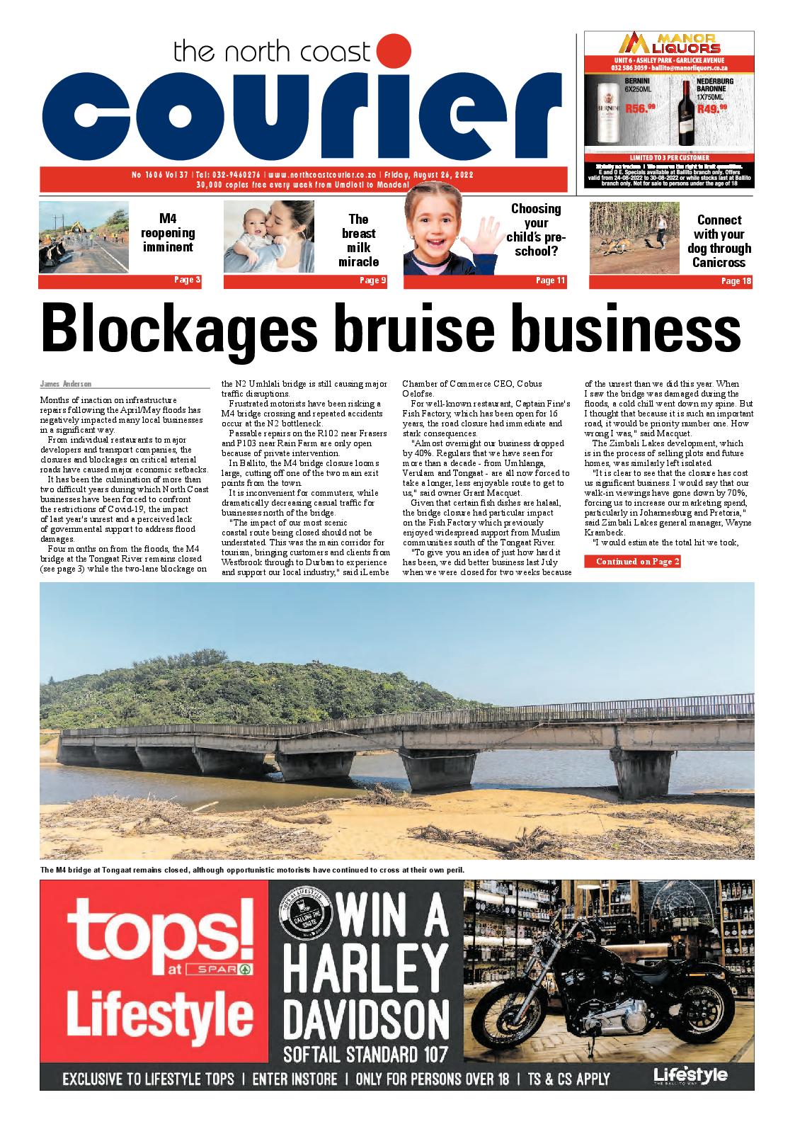 North Coast Courier 26 August 2022 page 1