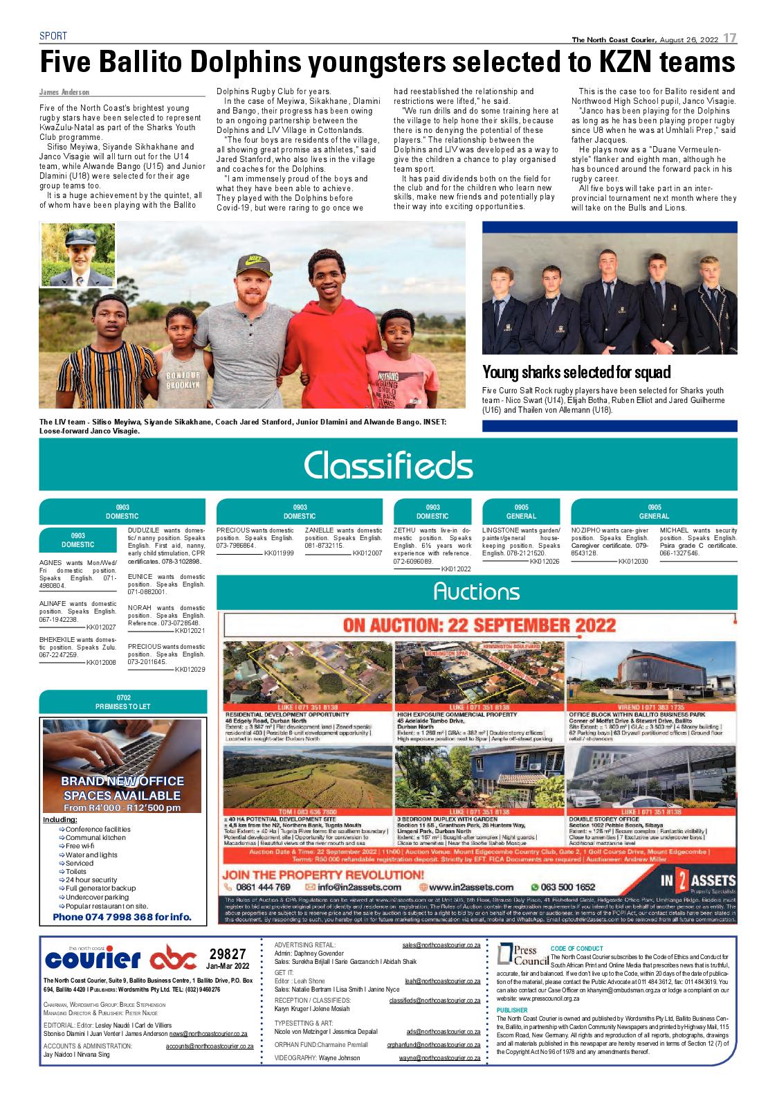 North Coast Courier 26 August 2022 page 17