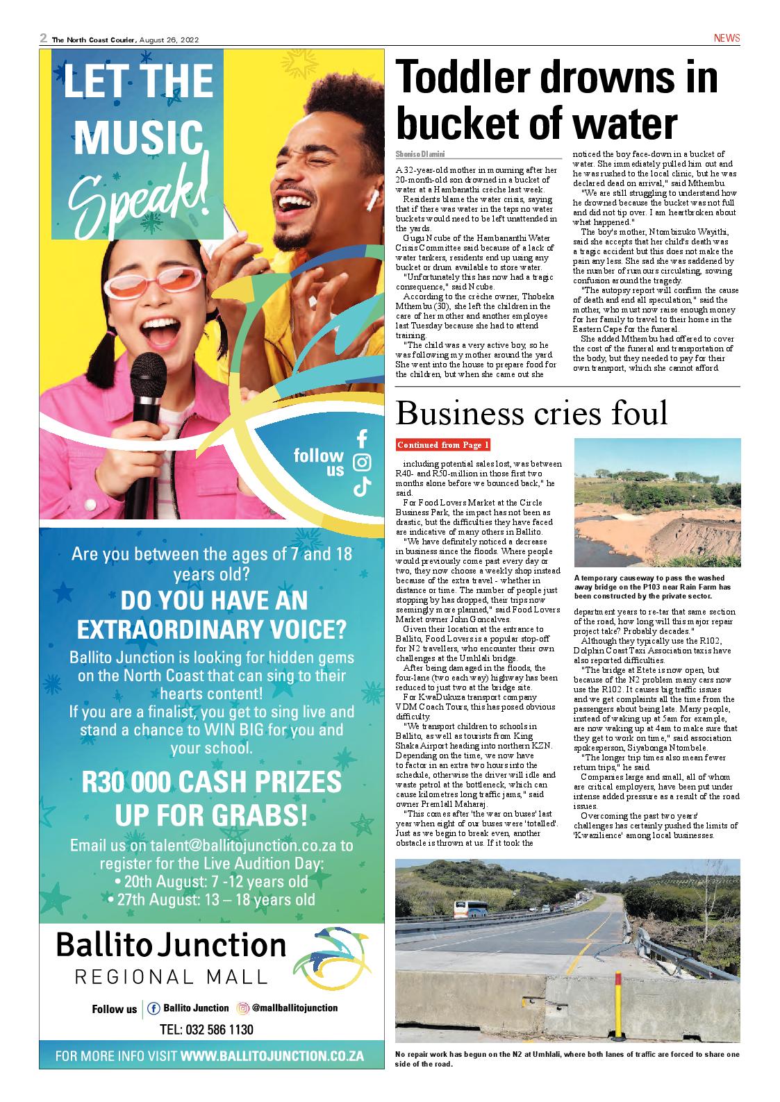 North Coast Courier 26 August 2022 page 2